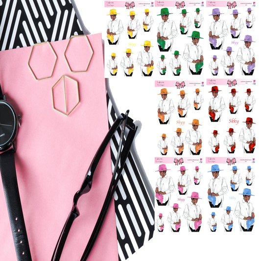 The COLOR ME Collection Sticker Sheet | Cuteness Planner Stickers for Agendas, Planners, Notebooks, Dividers | SKYY