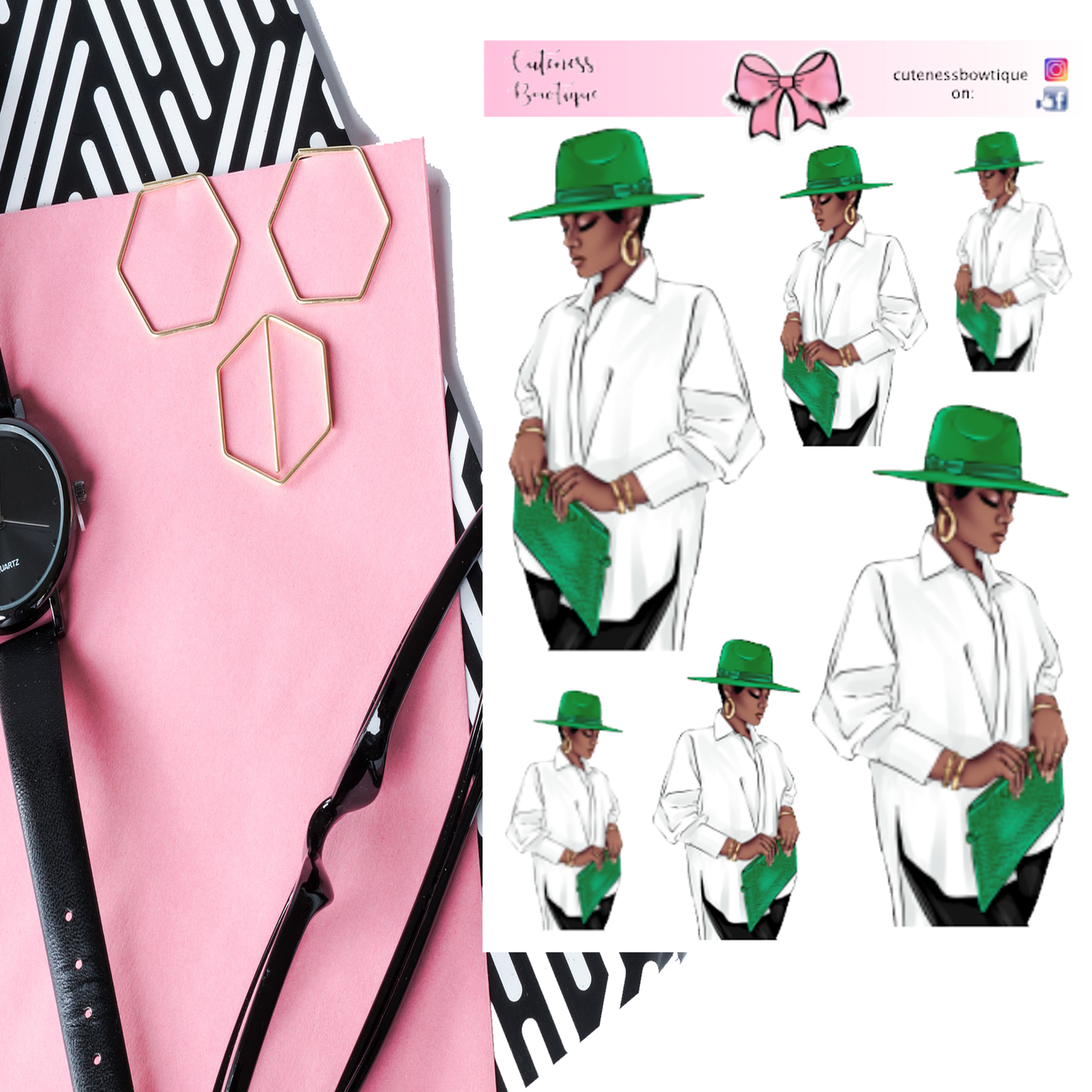 The COLOR ME Collection Sticker Sheet | Cuteness Planner Stickers for Agendas, Planners, Notebooks, Dividers | SKYY