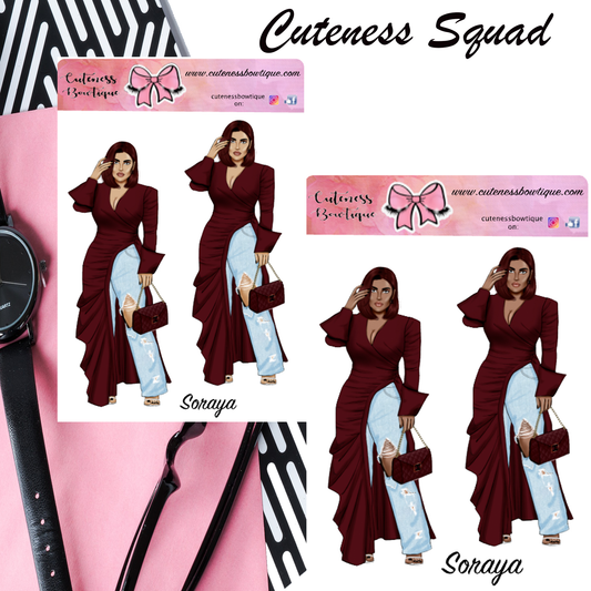 The Cuteness Squad Sticker Sheet | Cuteness Planner Stickers for Agendas, Planners, Notebooks, Dividers | SORAYA