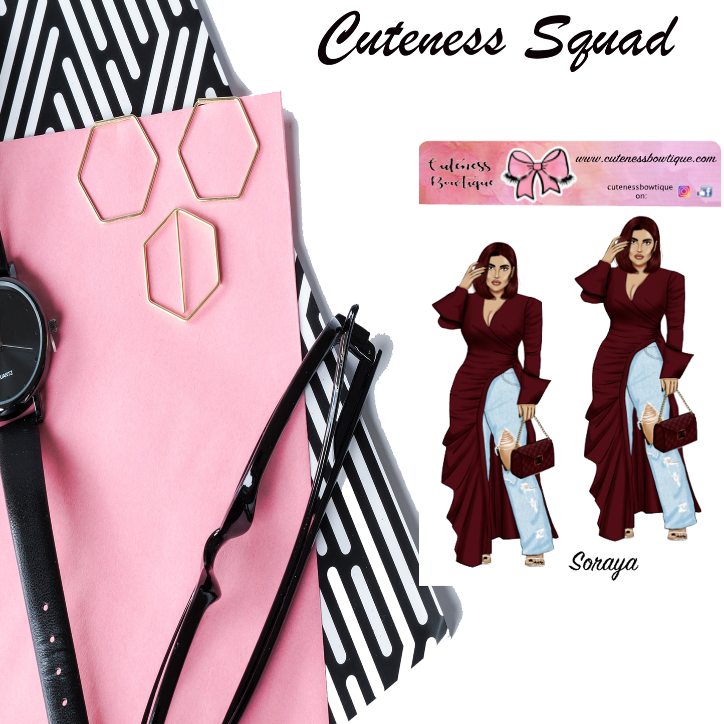 The Cuteness Squad Sticker Sheet | Cuteness Planner Stickers for Agendas, Planners, Notebooks, Dividers | SORAYA