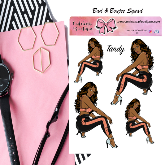 The BAD & BOUJEE SQUAD Sticker Sheet | Cuteness Planner Stickers for Agendas, Planners, Notebooks, Dividers | TANDY