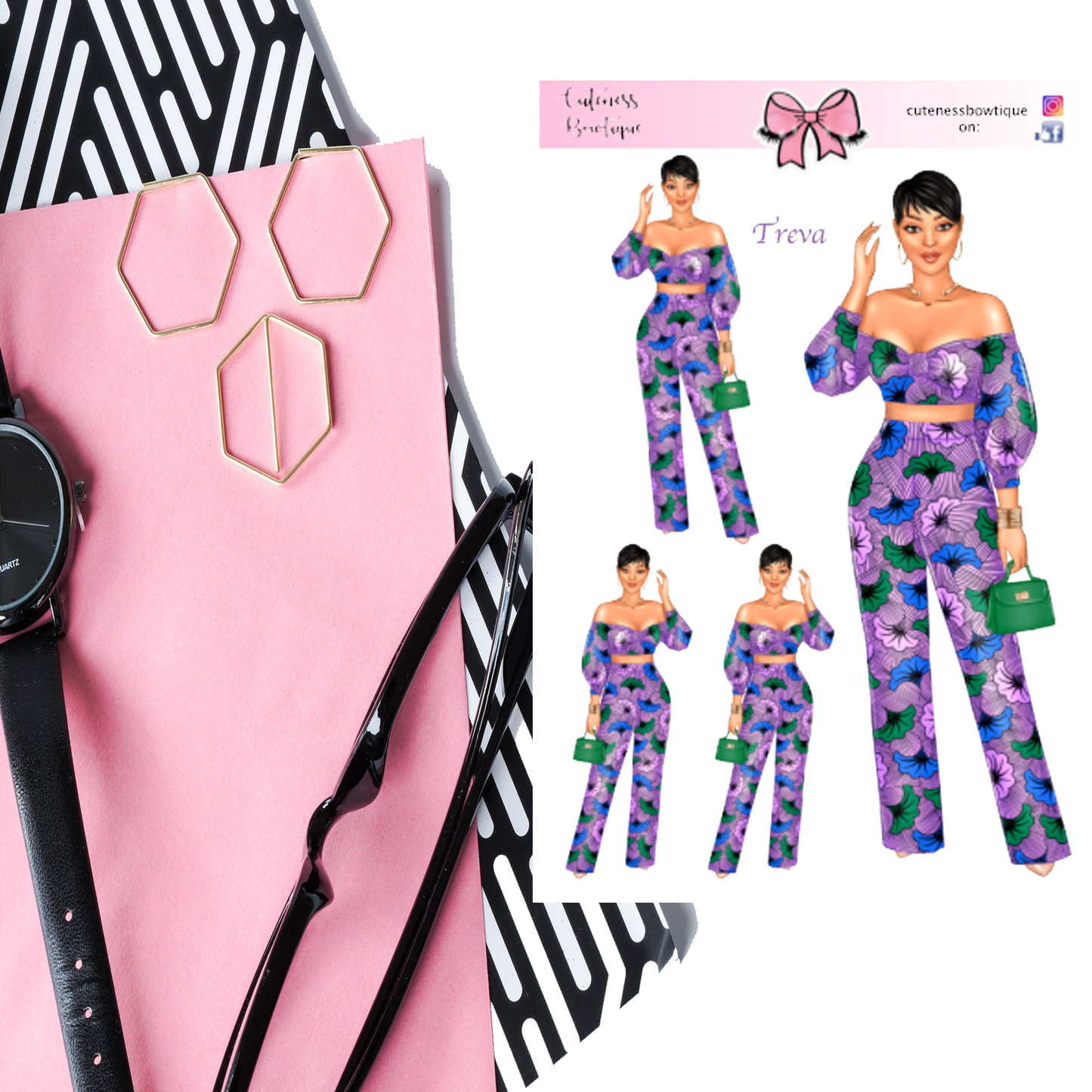 TCOLOR ME Collection Sticker Sheet | Cuteness Planner Stickers for Agendas, Planners, Notebooks, Dividers | TREVA PURPLE