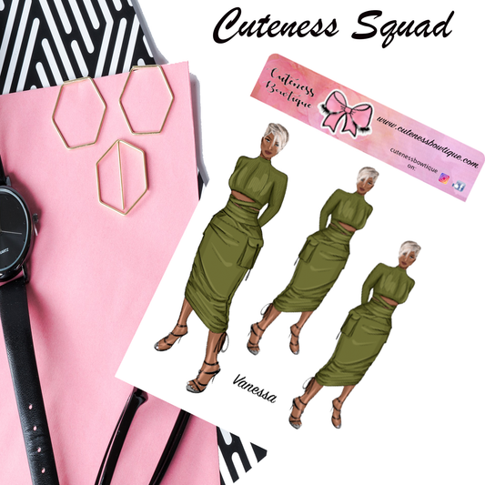 The Cuteness Squad Sticker Sheet | Cuteness Planner Stickers for Agendas, Planners, Notebooks, Dividers | VANESSA