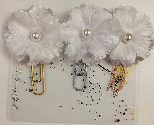 Satin Flower Paper Clip