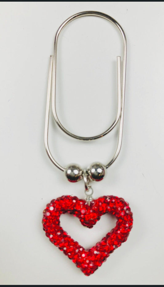 Bling Big Heart Clip