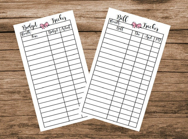 BUDGET BINDER PRINTABLE personal size