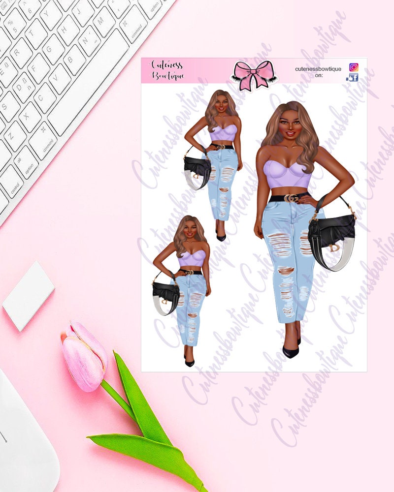 The Cuteness Doll Collection Sticker Sheet | Cuteness Planner Stickers for Agendas, Planners, Notebooks, Dividers