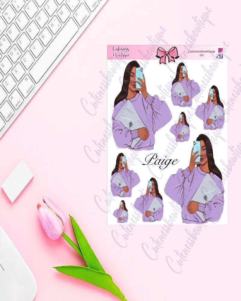 The Cuteness Doll Collection Sticker Sheet | Cuteness Planner Stickers for Agendas, Planners, Notebooks, Dividers | PAIGE