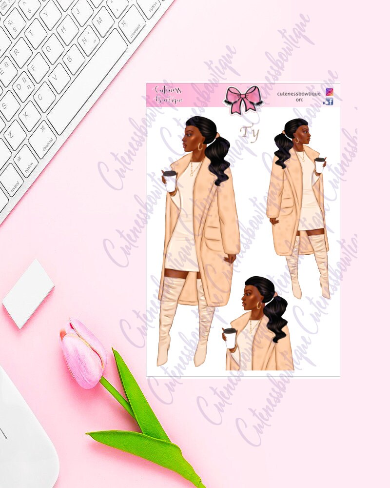 The Cuteness Doll Collection Sticker Sheet | Cuteness Planner Stickers for Agendas, Planners, Notebooks, Dividers | TY