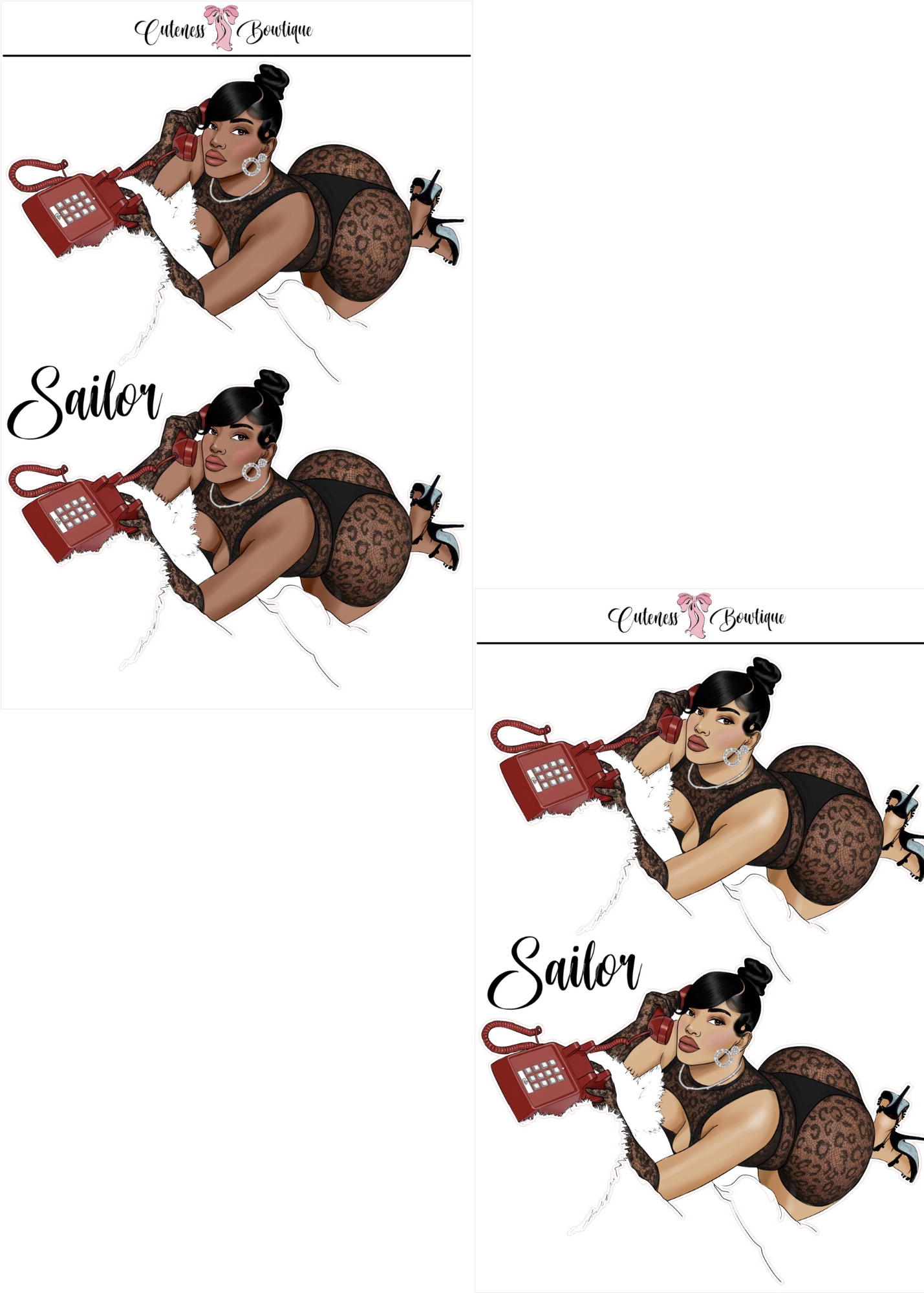 The  CUSTOM Cuteness Doll Collection Sticker Sheet | Cuteness Planner Stickers for Agendas, Planners, Notebooks, Dividers | SAVAGE CUTIES