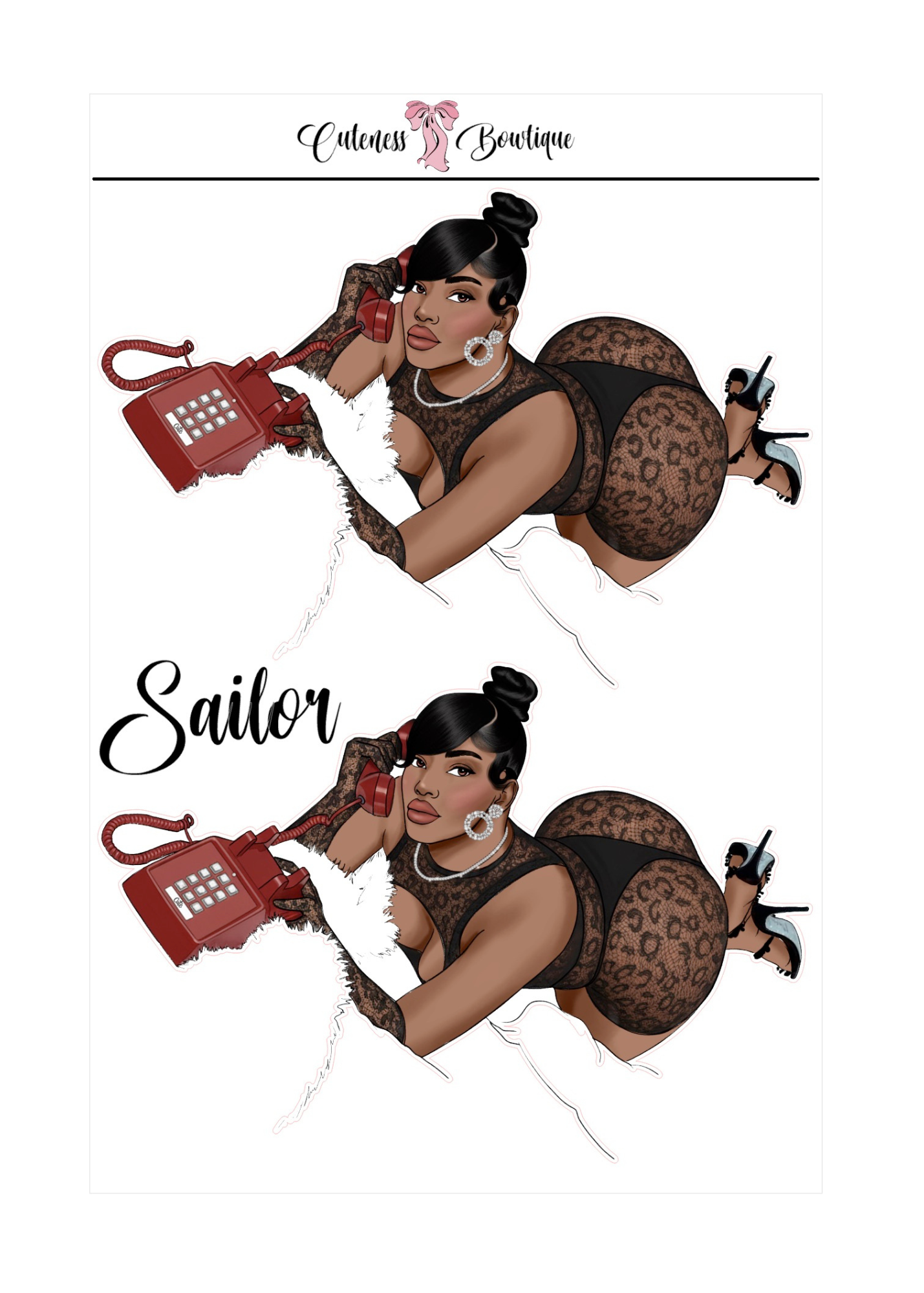 The  CUSTOM Cuteness Doll Collection Sticker Sheet | Cuteness Planner Stickers for Agendas, Planners, Notebooks, Dividers | SAVAGE CUTIES