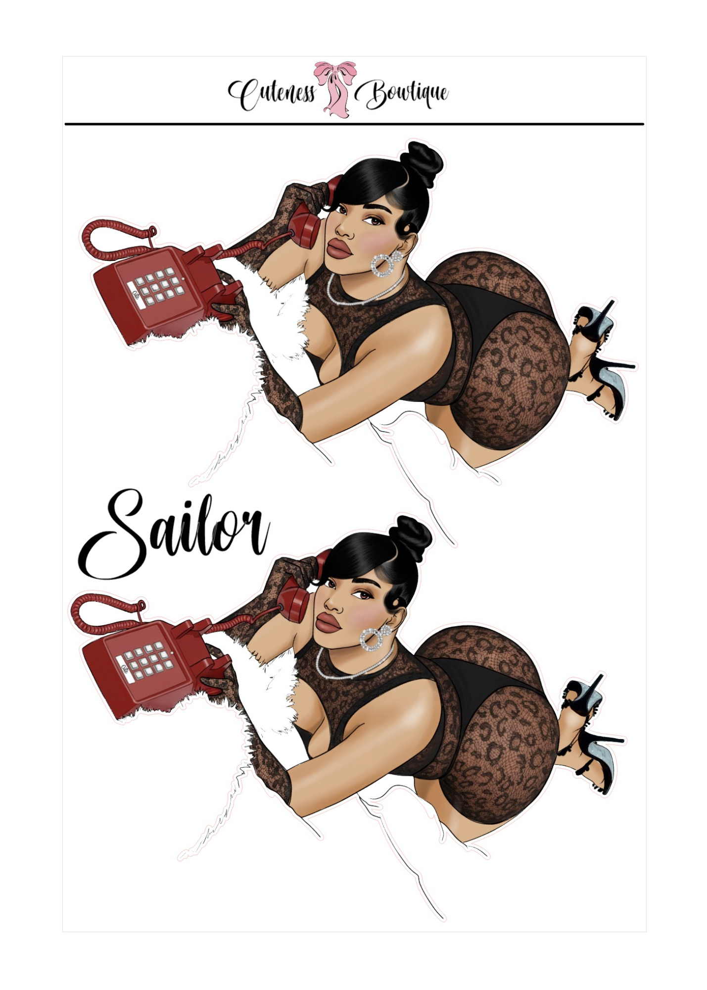 The  CUSTOM Cuteness Doll Collection Sticker Sheet | Cuteness Planner Stickers for Agendas, Planners, Notebooks, Dividers | SAVAGE CUTIES