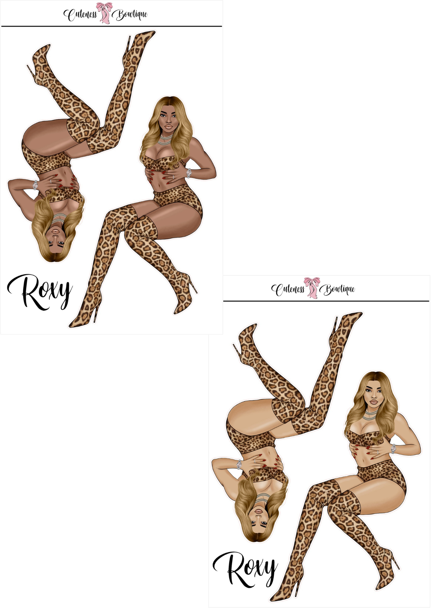 The  CUSTOM Cuteness Doll Collection Sticker Sheet | Cuteness Planner Stickers for Agendas, Planners, Notebooks, Dividers | SAVAGE CUTIES