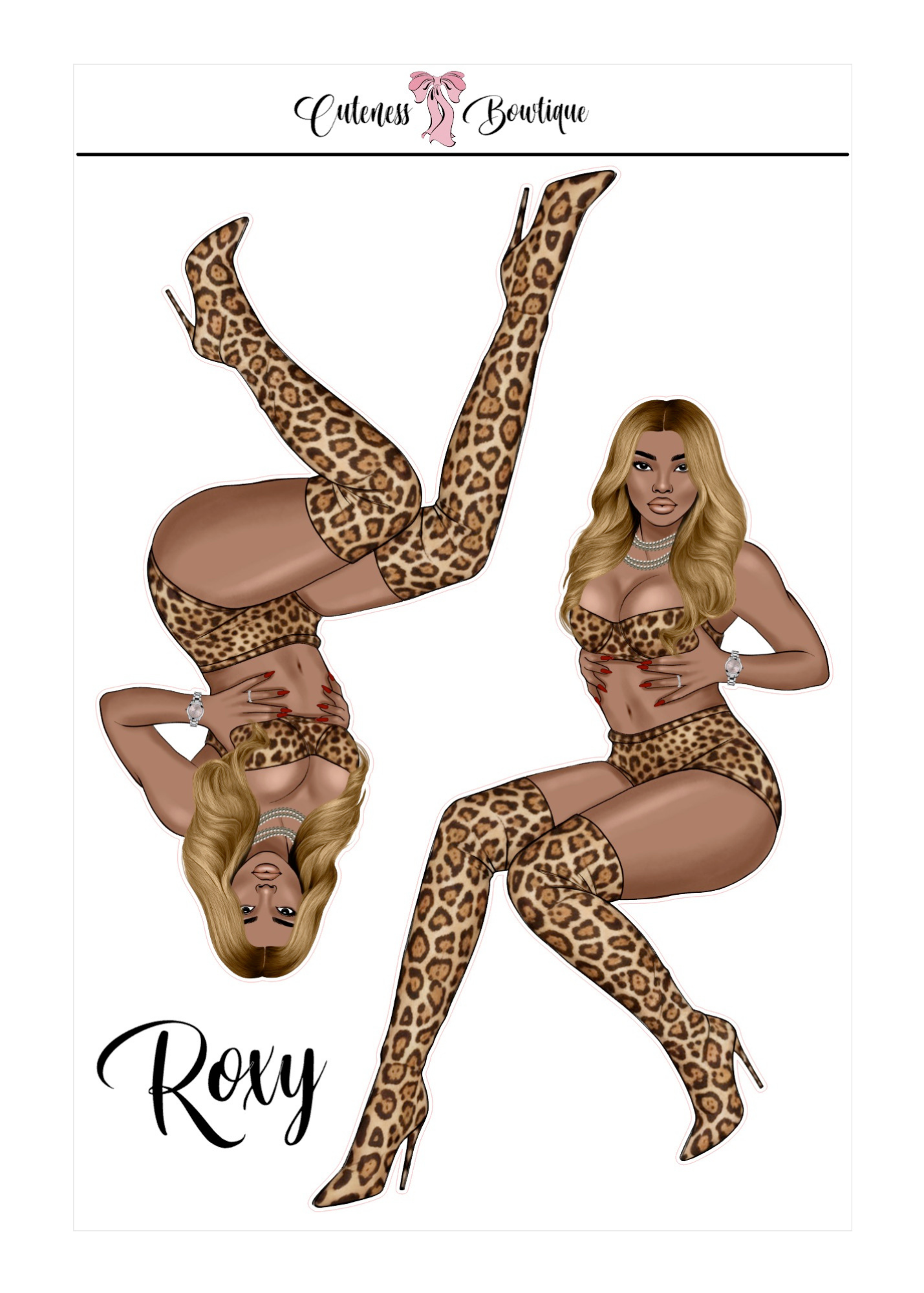 The  CUSTOM Cuteness Doll Collection Sticker Sheet | Cuteness Planner Stickers for Agendas, Planners, Notebooks, Dividers | SAVAGE CUTIES