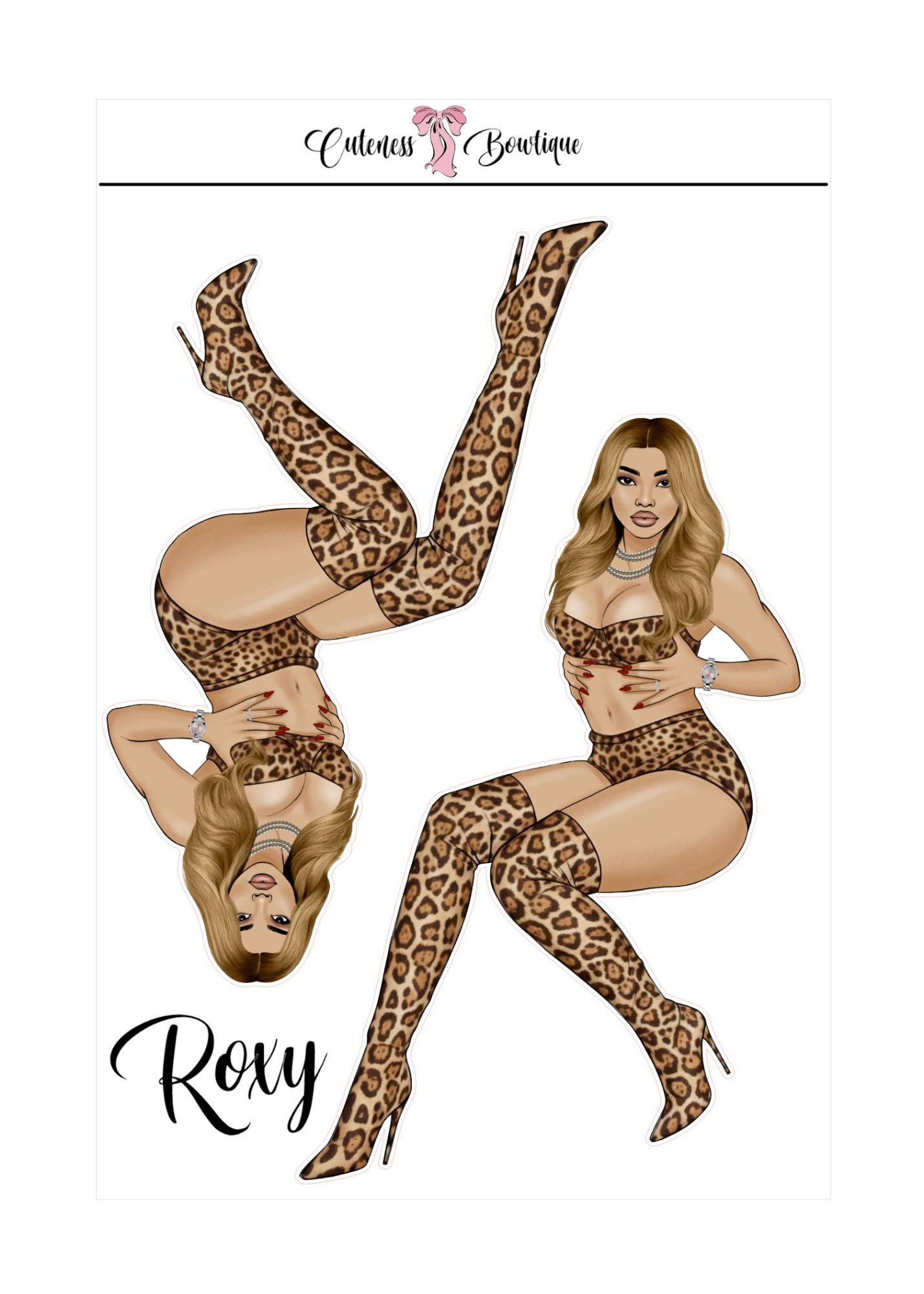 The  CUSTOM Cuteness Doll Collection Sticker Sheet | Cuteness Planner Stickers for Agendas, Planners, Notebooks, Dividers | SAVAGE CUTIES