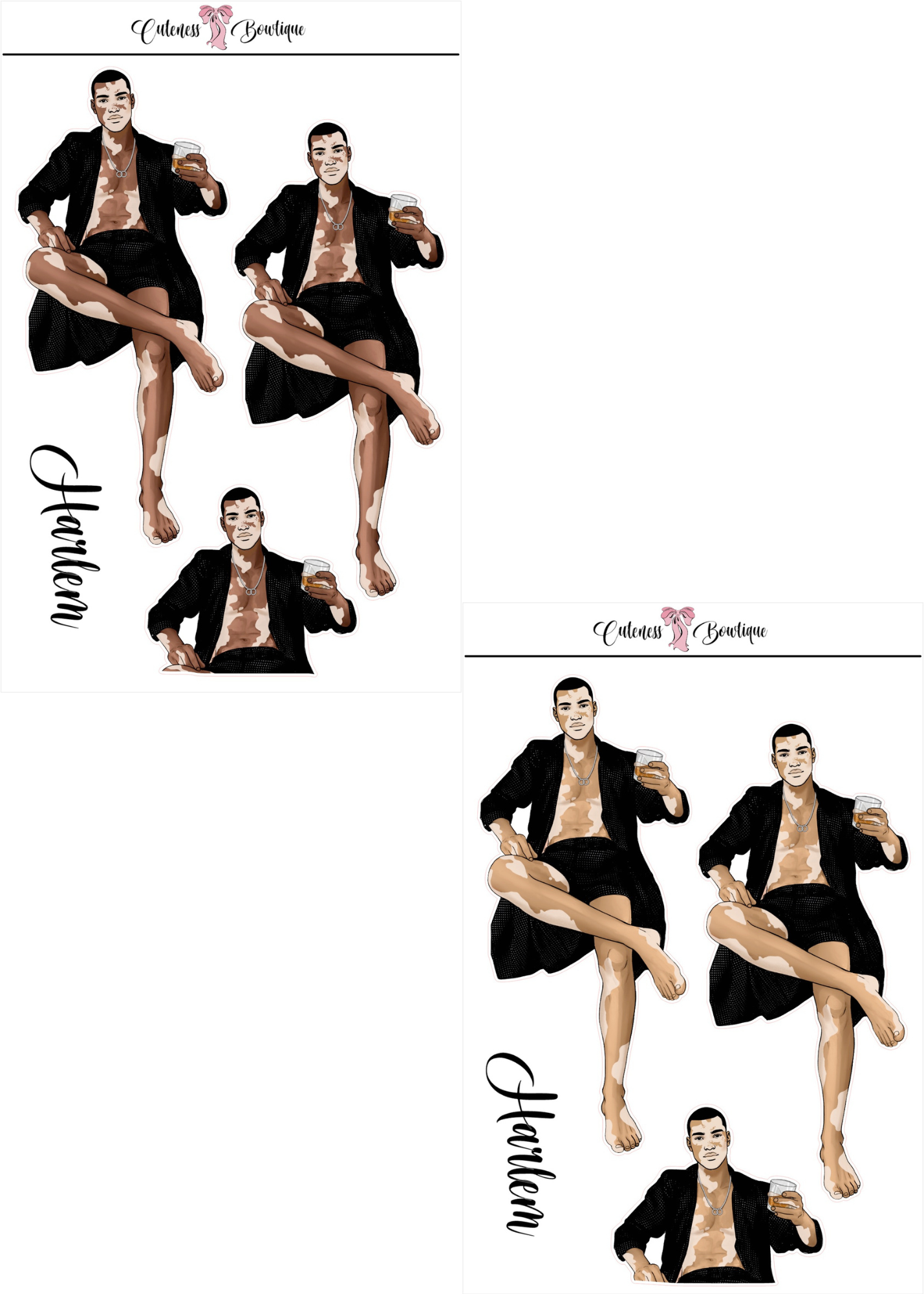 The  CUSTOM Cuteness Doll Collection Sticker Sheet | Cuteness Planner Stickers for Agendas, Planners, Notebooks, Dividers | SAVAGE CUTIES