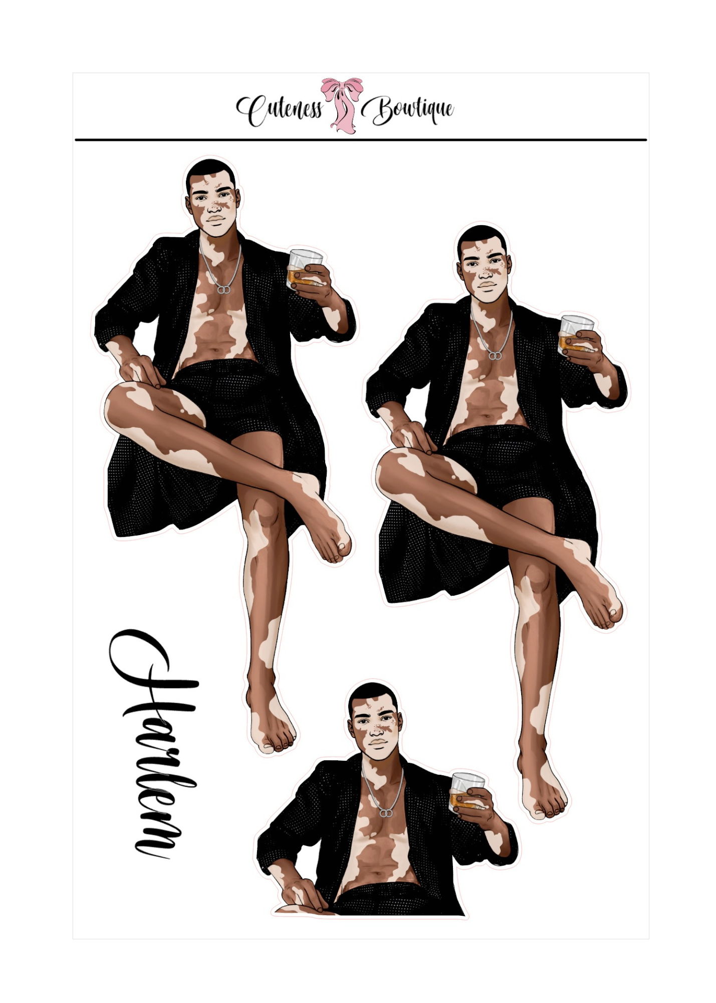 The  CUSTOM Cuteness Doll Collection Sticker Sheet | Cuteness Planner Stickers for Agendas, Planners, Notebooks, Dividers | SAVAGE CUTIES