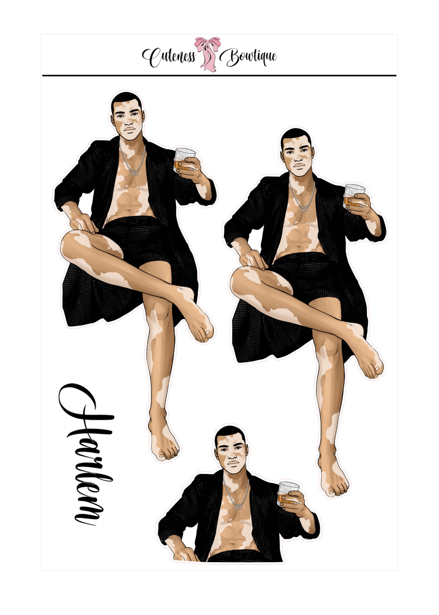 The  CUSTOM Cuteness Doll Collection Sticker Sheet | Cuteness Planner Stickers for Agendas, Planners, Notebooks, Dividers | SAVAGE CUTIES