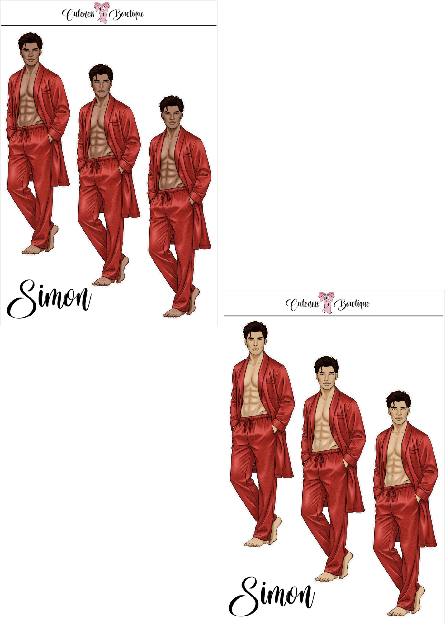 The  CUSTOM Cuteness Doll Collection Sticker Sheet | Cuteness Planner Stickers for Agendas, Planners, Notebooks, Dividers | SAVAGE CUTIES