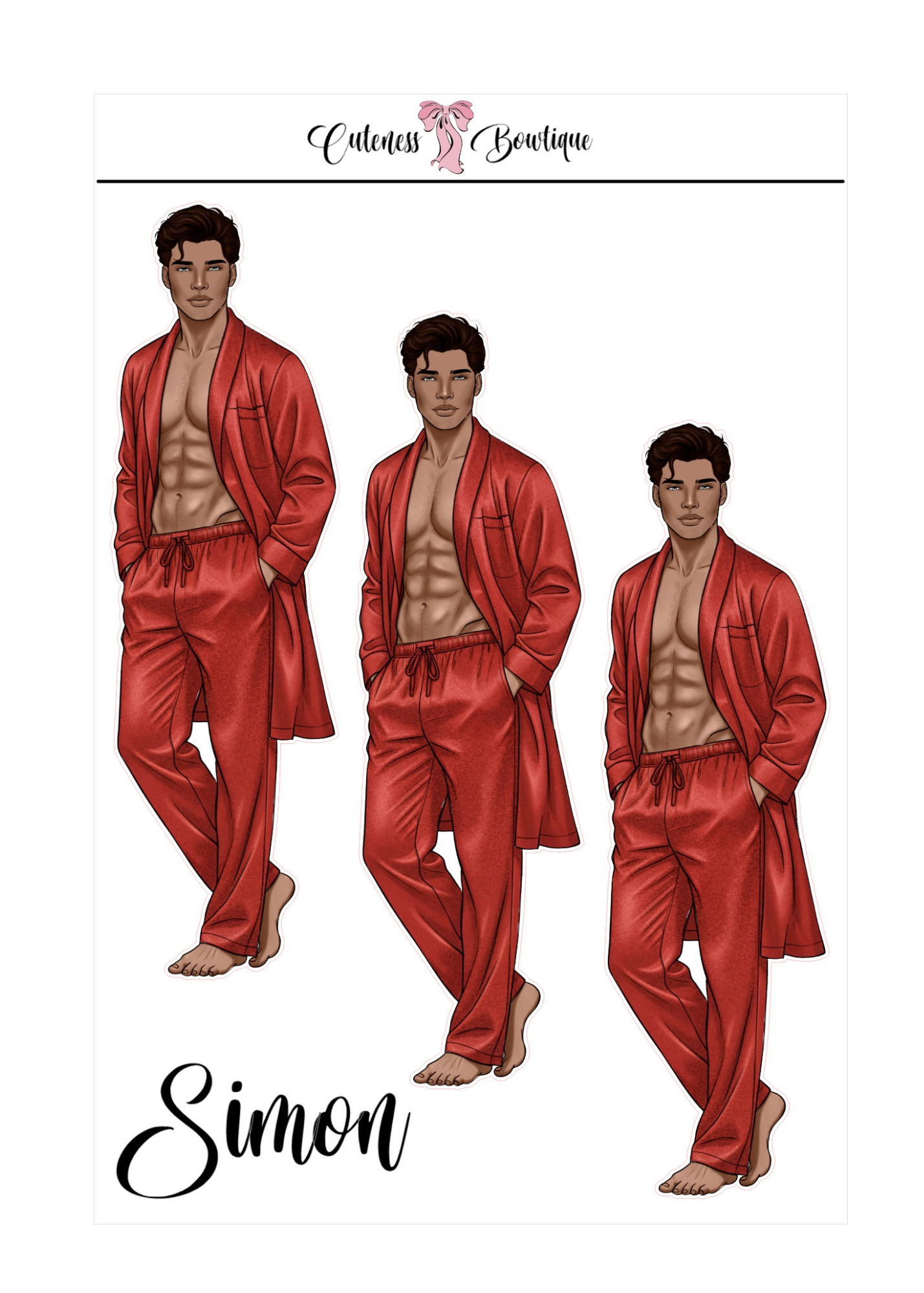 The  CUSTOM Cuteness Doll Collection Sticker Sheet | Cuteness Planner Stickers for Agendas, Planners, Notebooks, Dividers | SAVAGE CUTIES