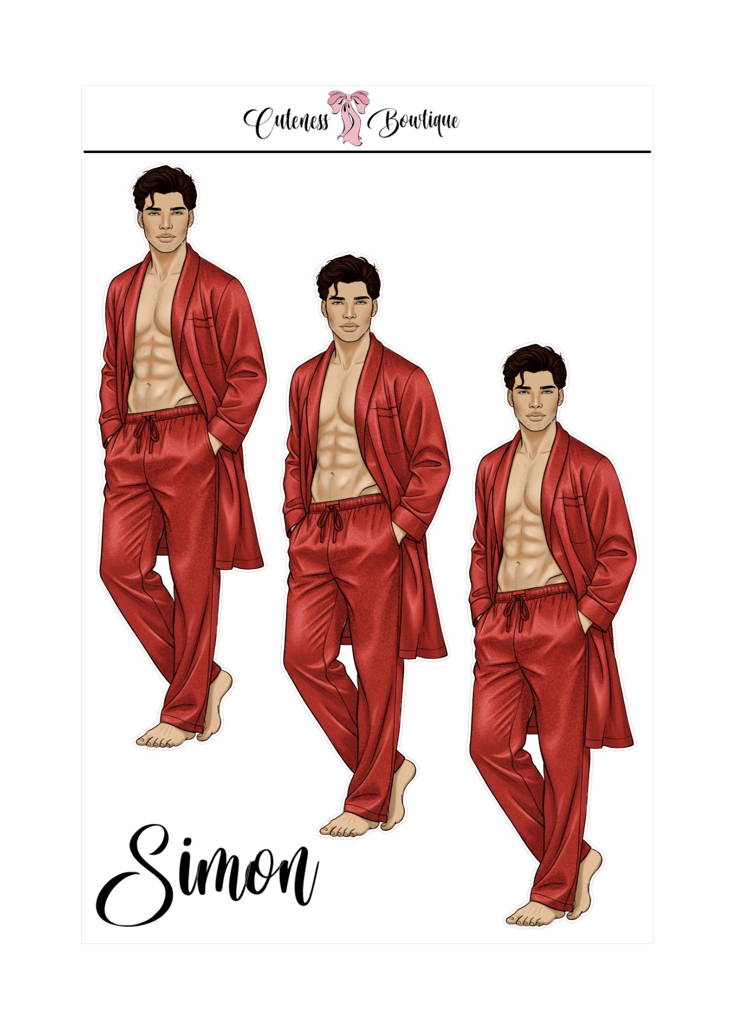 The  CUSTOM Cuteness Doll Collection Sticker Sheet | Cuteness Planner Stickers for Agendas, Planners, Notebooks, Dividers | SAVAGE CUTIES