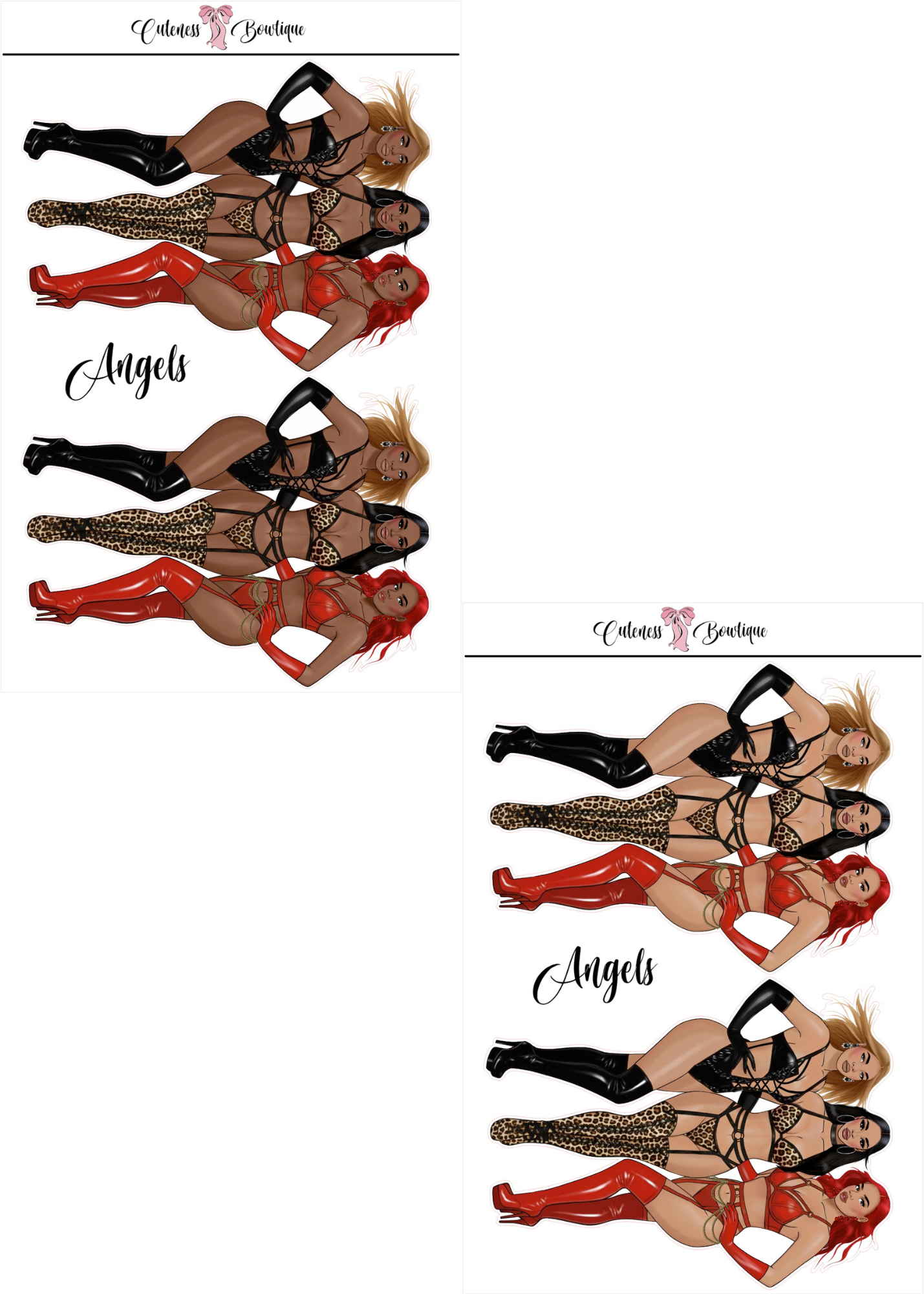 The  CUSTOM Cuteness Doll Collection Sticker Sheet | Cuteness Planner Stickers for Agendas, Planners, Notebooks, Dividers | SAVAGE CUTIES