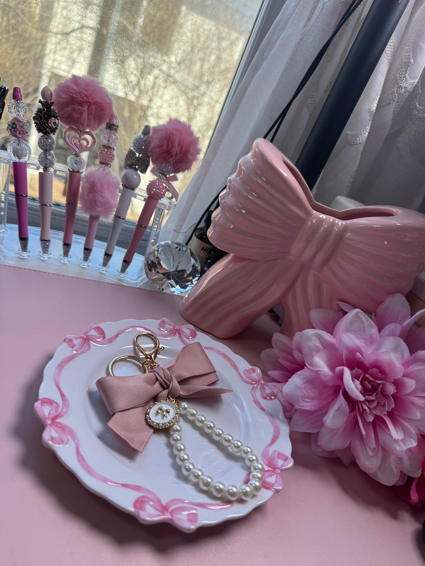 Blush & Pearl Wristlet Keychain