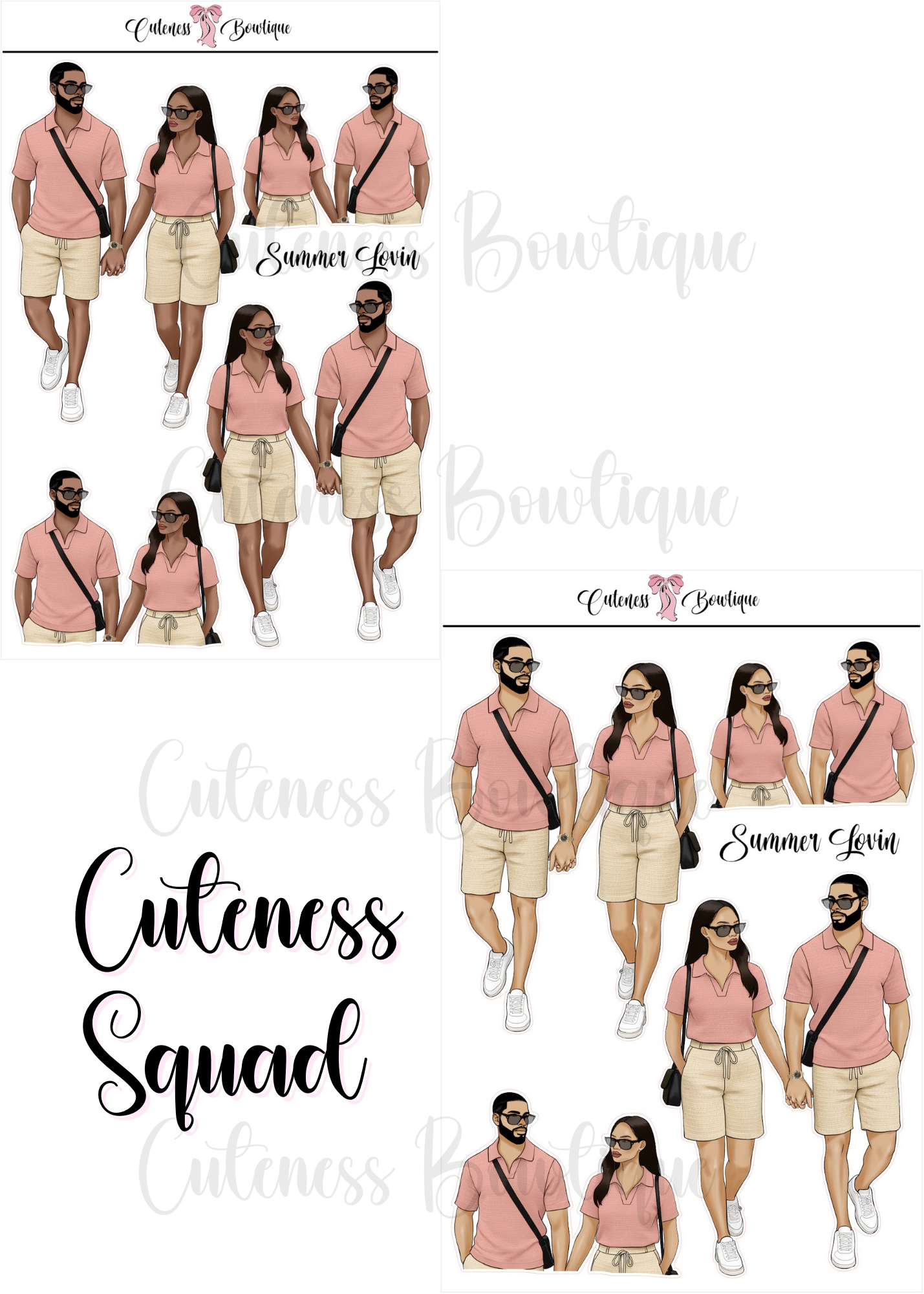The  CUSTOM Cuteness Doll Collection Sticker Sheet | Cuteness Planner Stickers for Agendas, Planners, Notebooks, Dividers | SPRING INTO CUTENESS PART 2