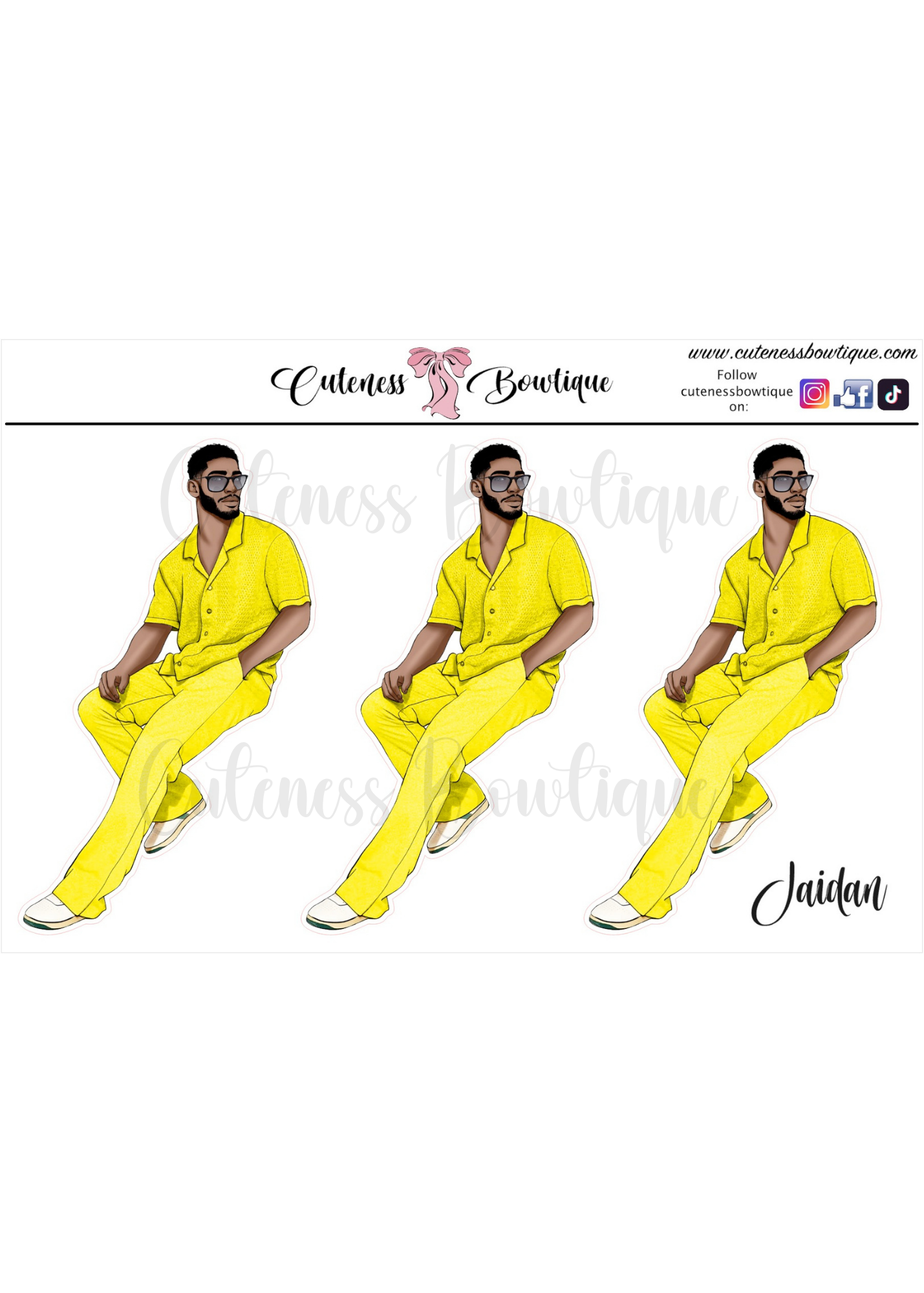 The  CUSTOM Cuteness Doll Collection Sticker Sheet | Cuteness Planner Stickers for Agendas, Planners, Notebooks, Dividers | SPRING INTO CUTENESS PART 2