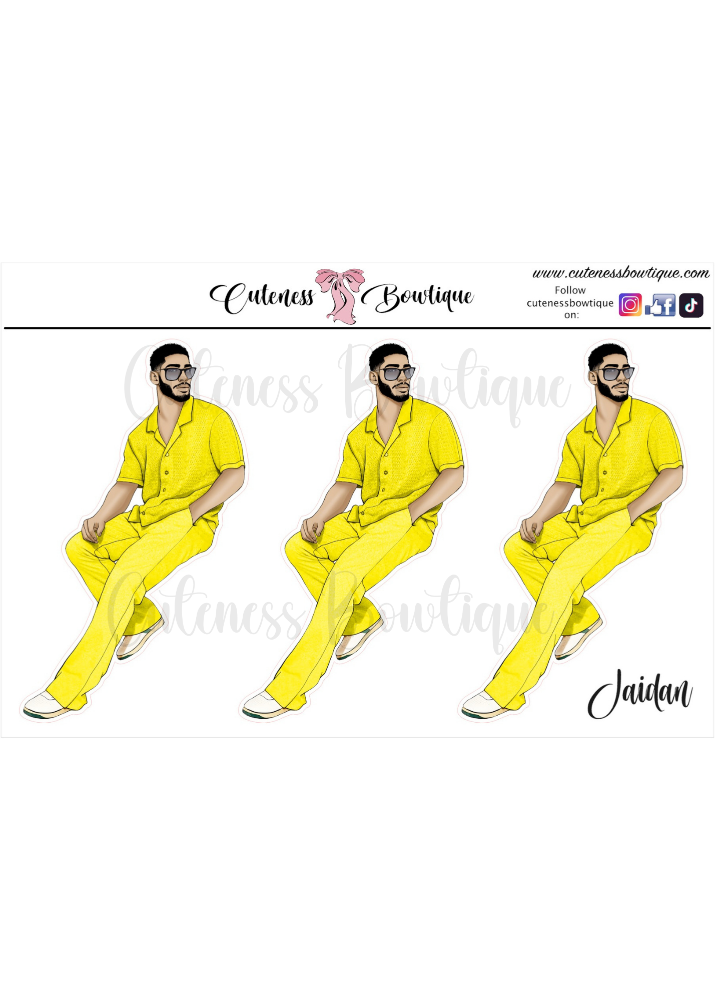 The  CUSTOM Cuteness Doll Collection Sticker Sheet | Cuteness Planner Stickers for Agendas, Planners, Notebooks, Dividers | SPRING INTO CUTENESS PART 2