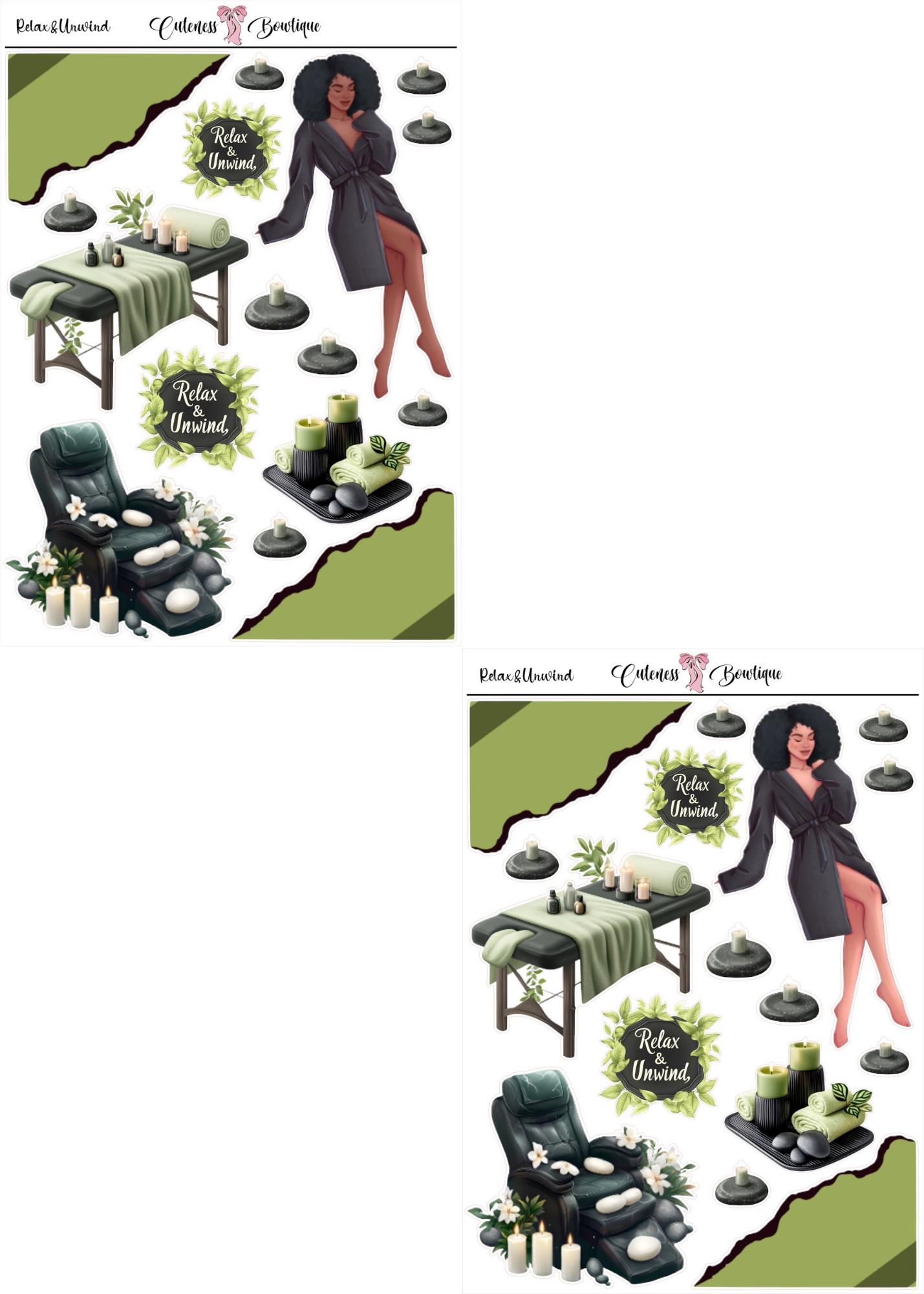 Relax & Unwind | Planner Deco Stickers