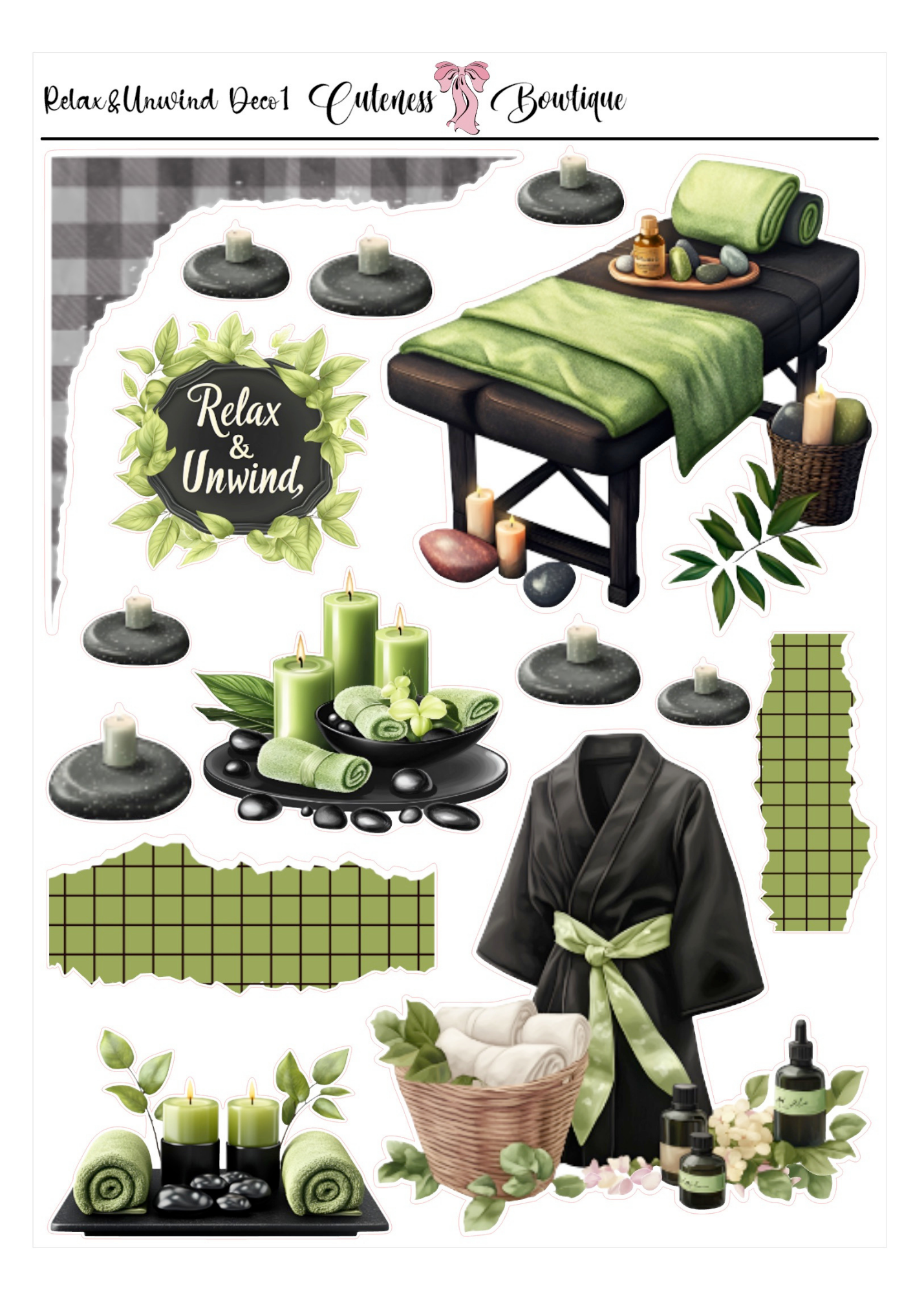 Relax & Unwind | Planner Deco Stickers