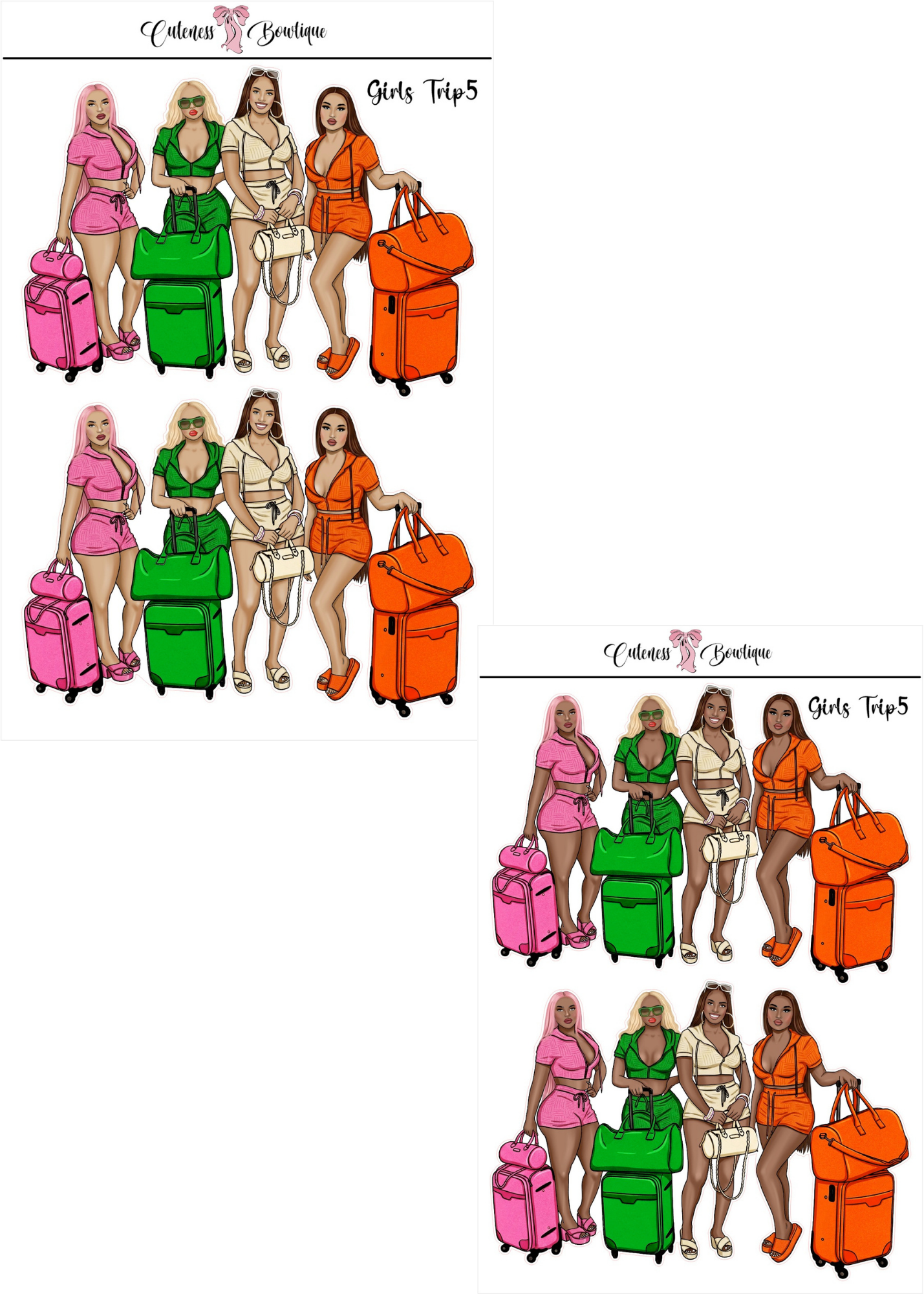 Girls Trip | Custom Planner Dolls & Matching Florals