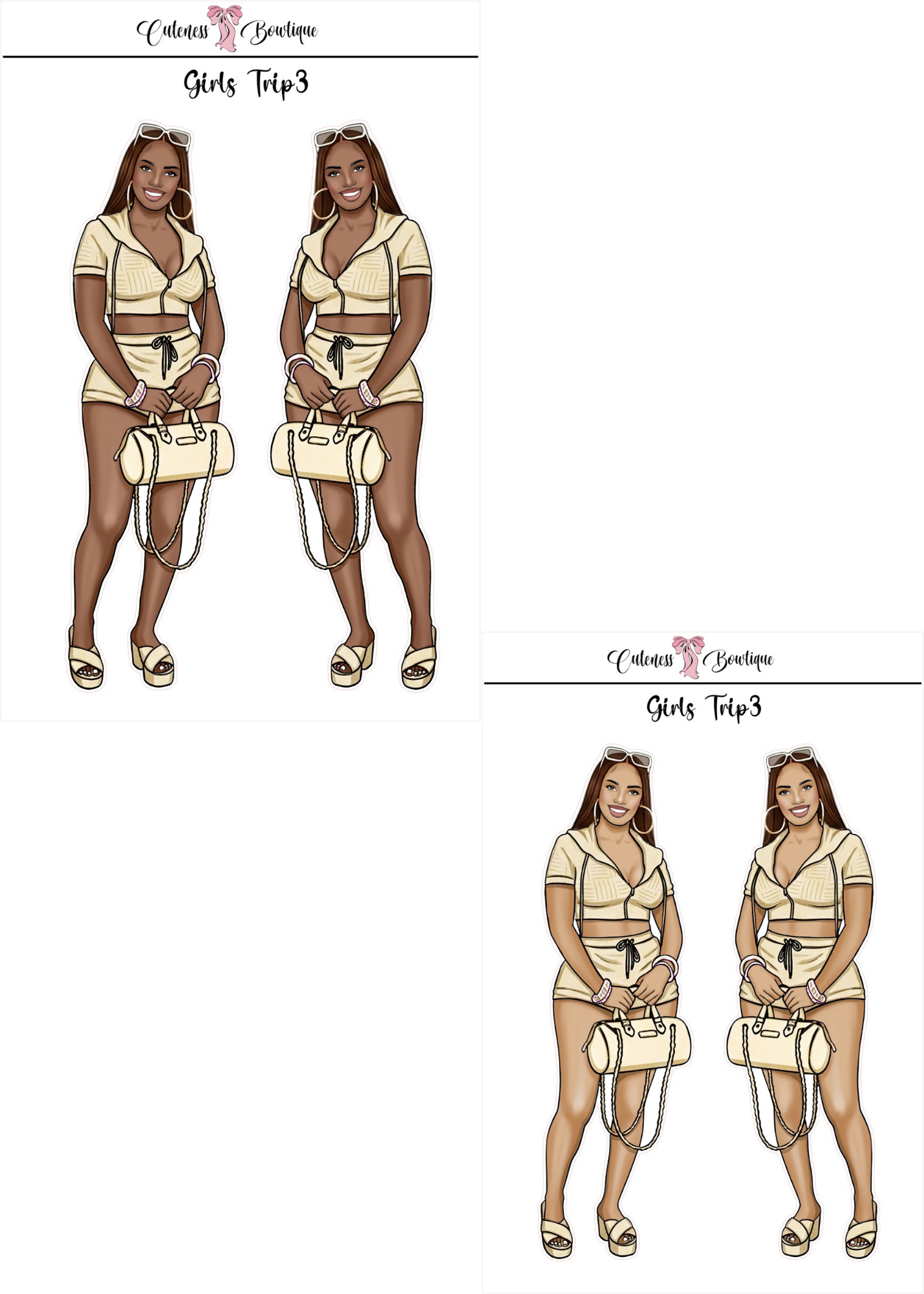 Girls Trip | Custom Planner Dolls & Matching Florals
