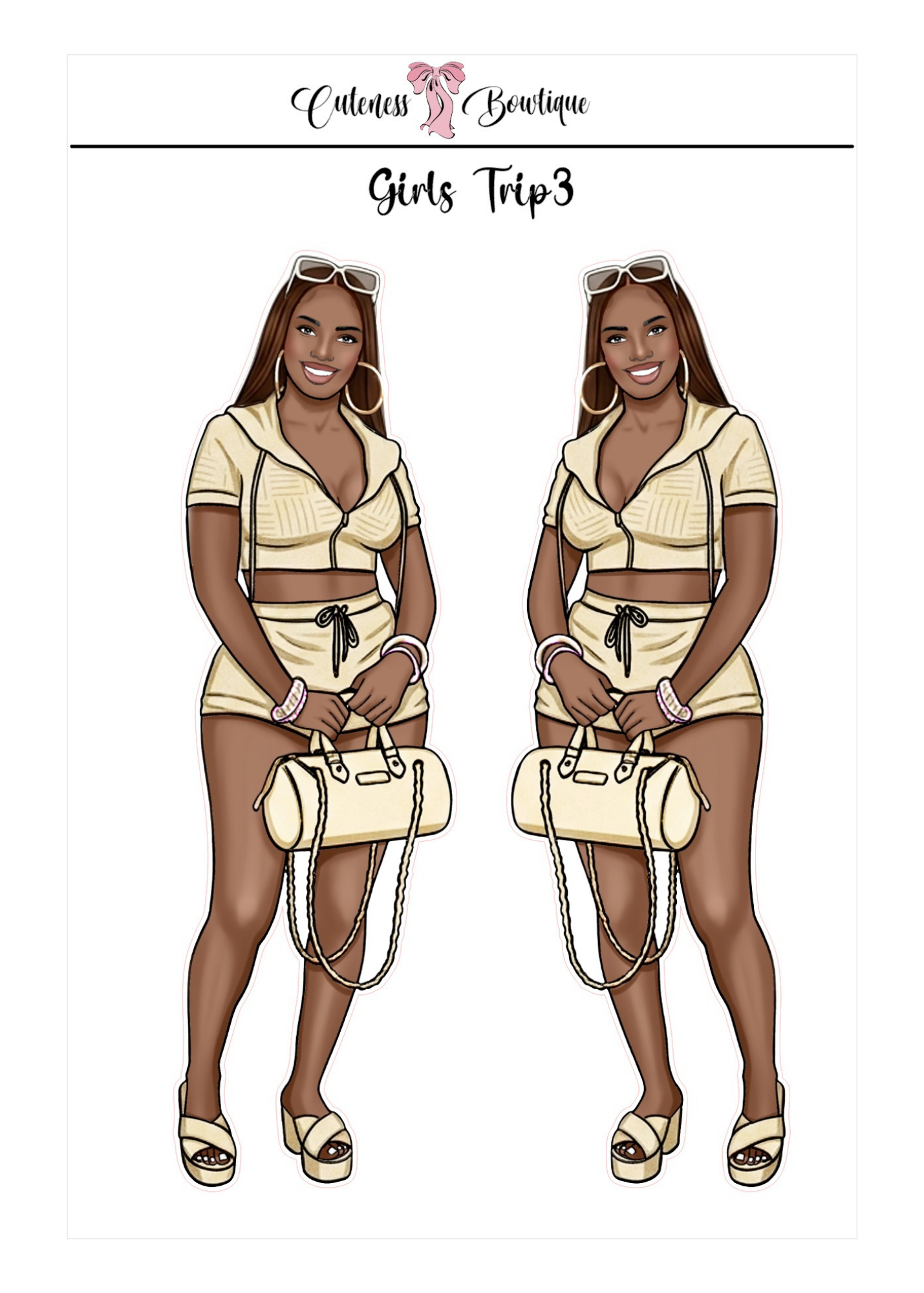 Girls Trip | Custom Planner Dolls & Matching Florals