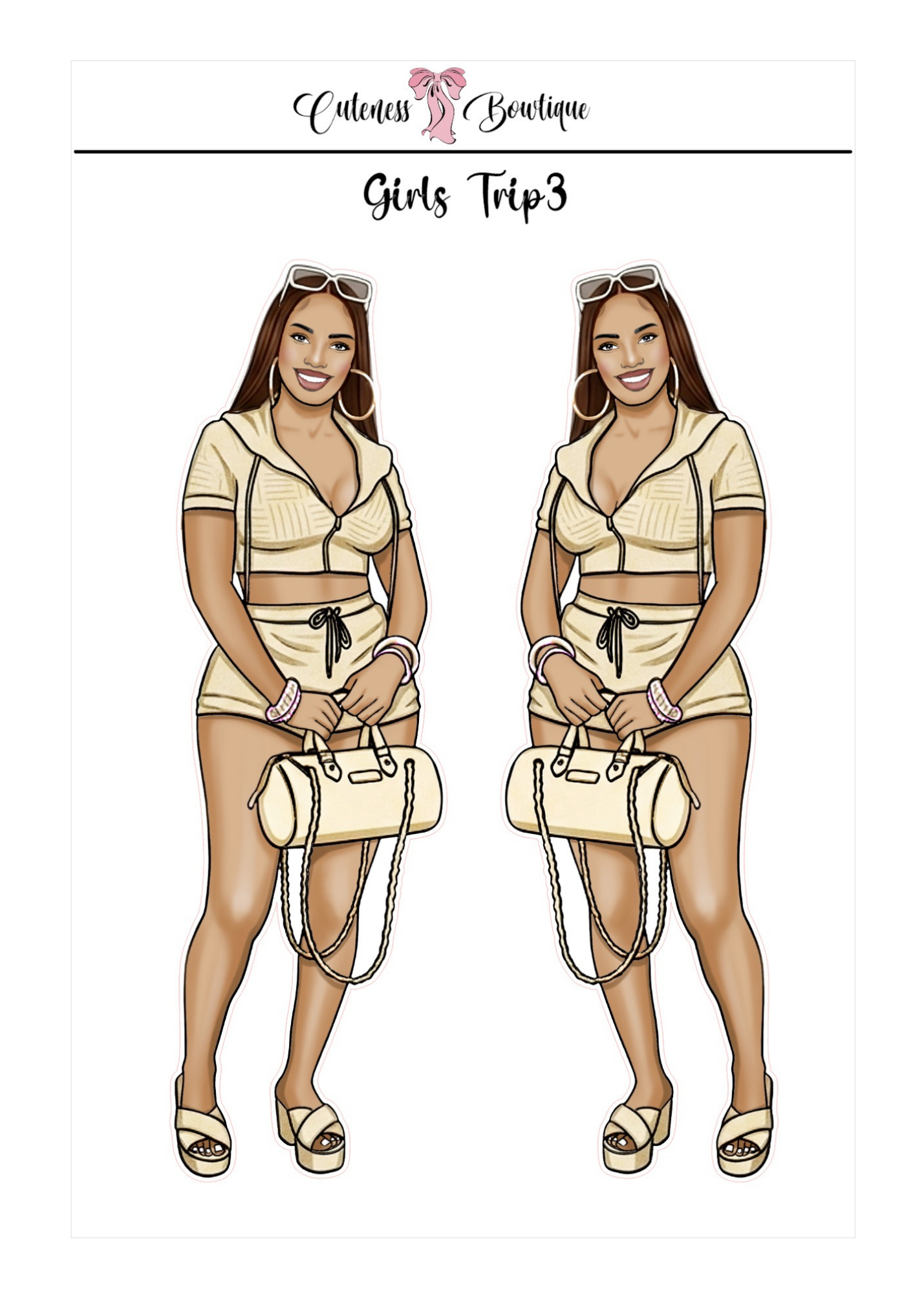 Girls Trip | Custom Planner Dolls & Matching Florals