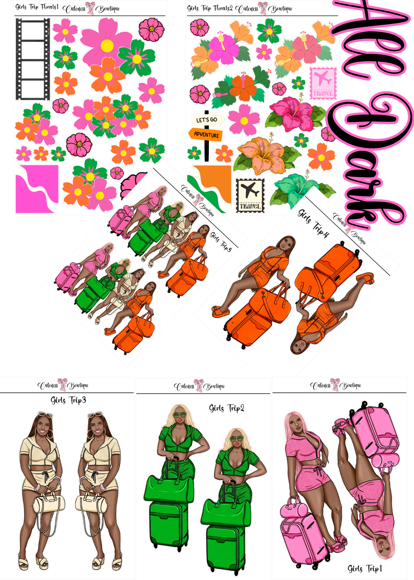 Girls Trip | Custom Planner Dolls & Matching Florals