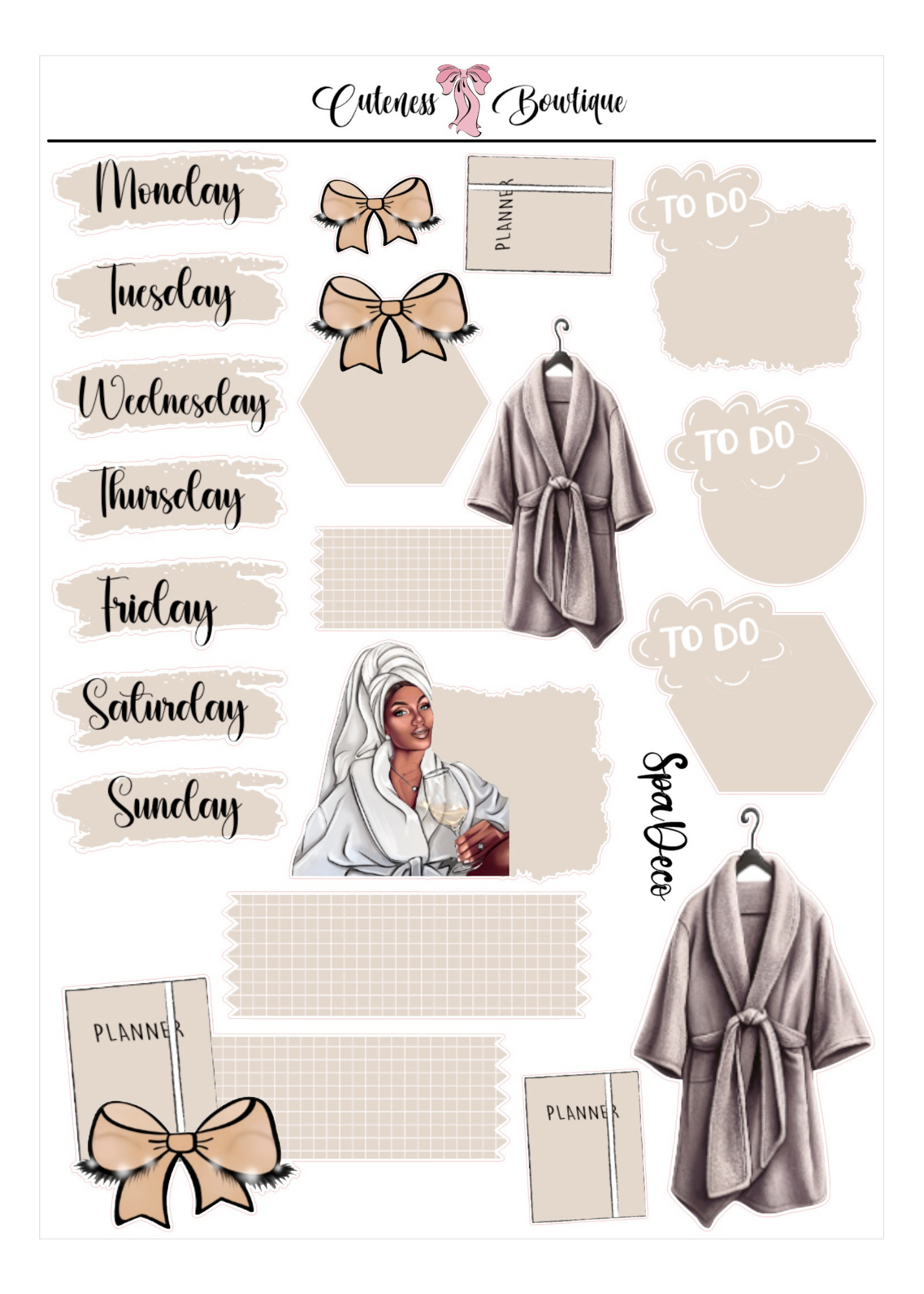 Spa Day | Planner Deco &amp; Dolls