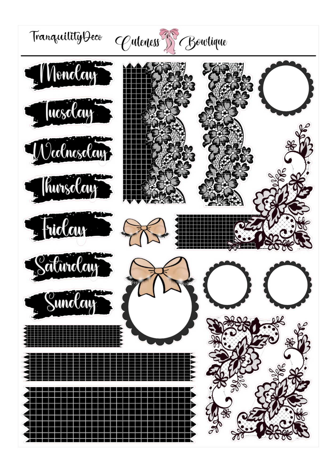 Tranquility | Planner Dolls & Matching DECO & SCRAPS