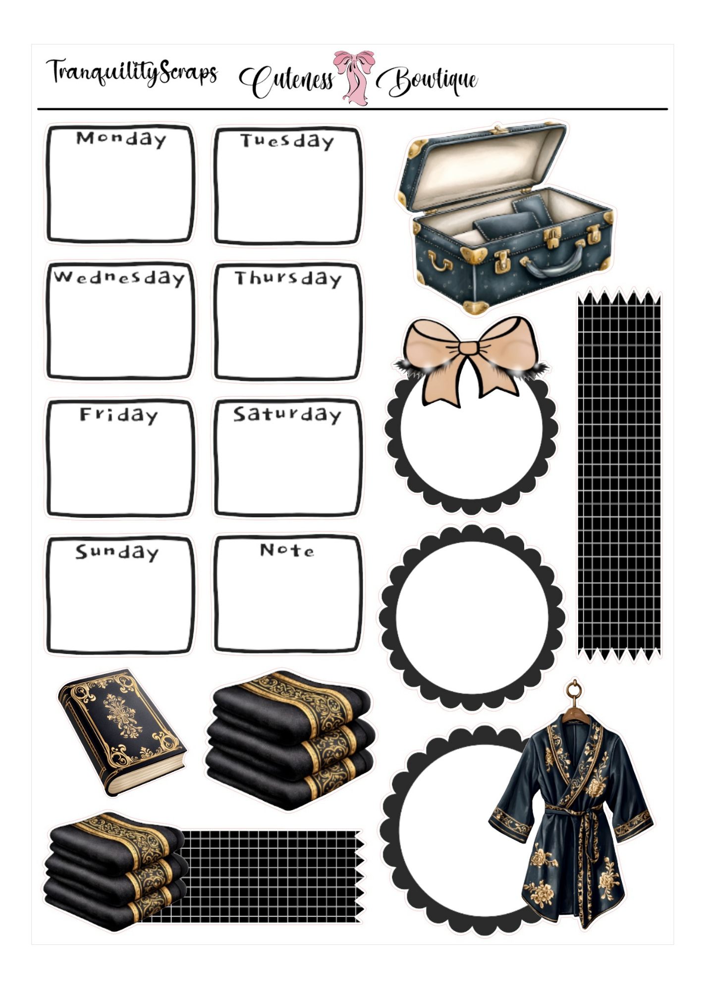 Tranquility | Planner Dolls & Matching DECO & SCRAPS