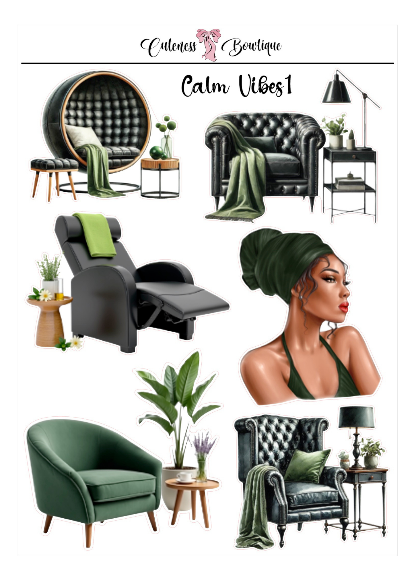 Calm Vibes | Planner Deco Stickers