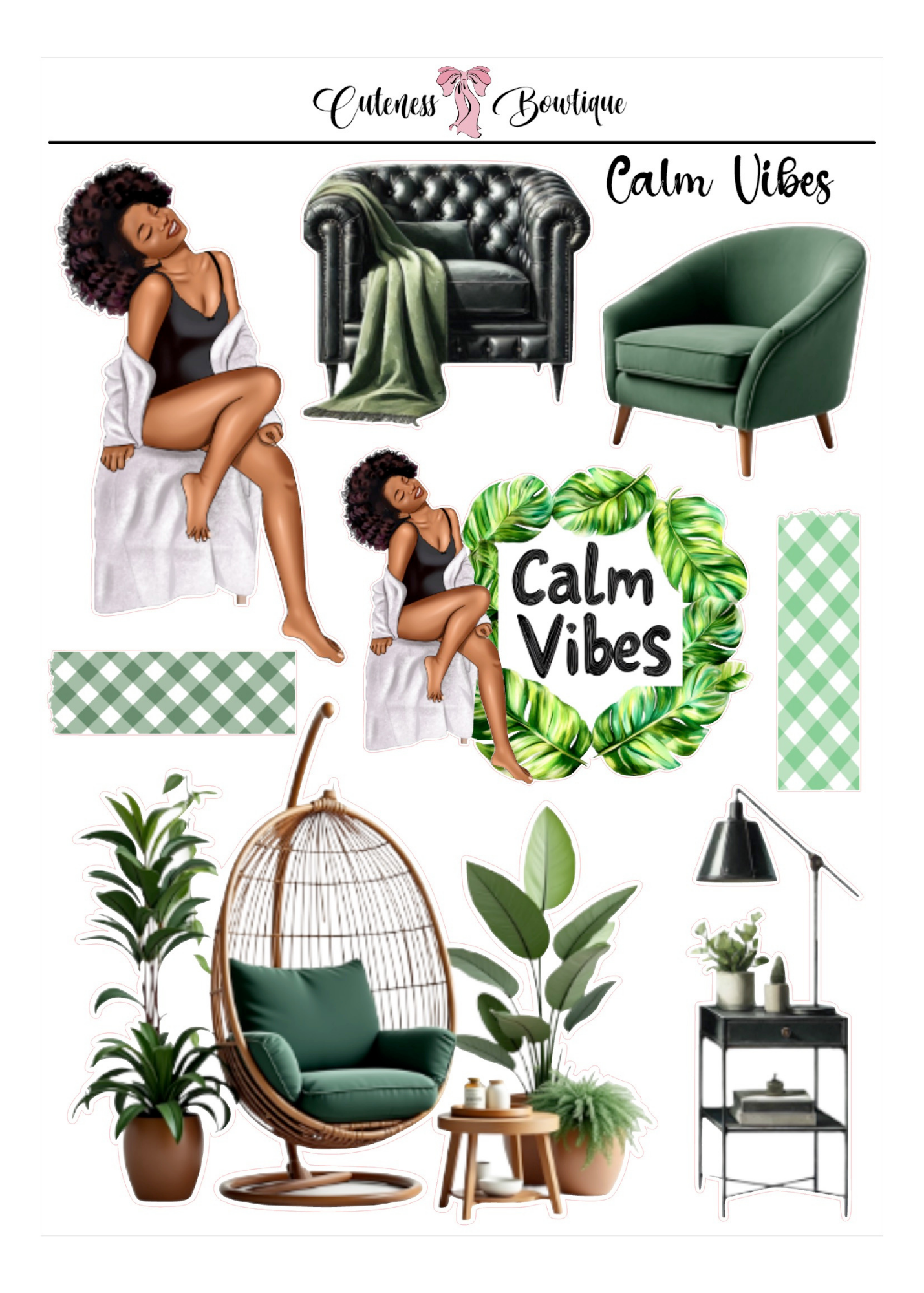 Calm Vibes | Planner Deco Stickers