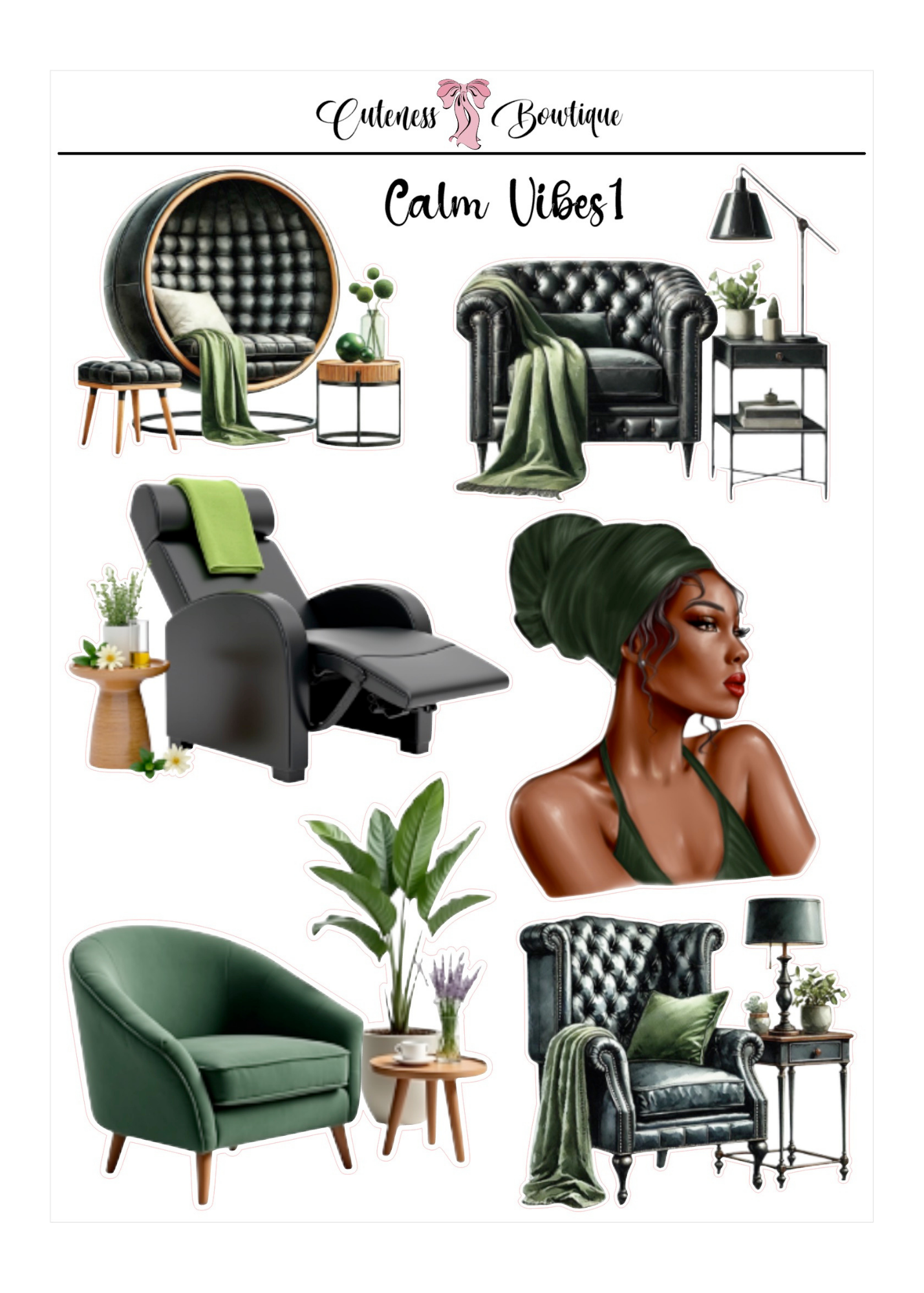 Calm Vibes | Planner Deco Stickers