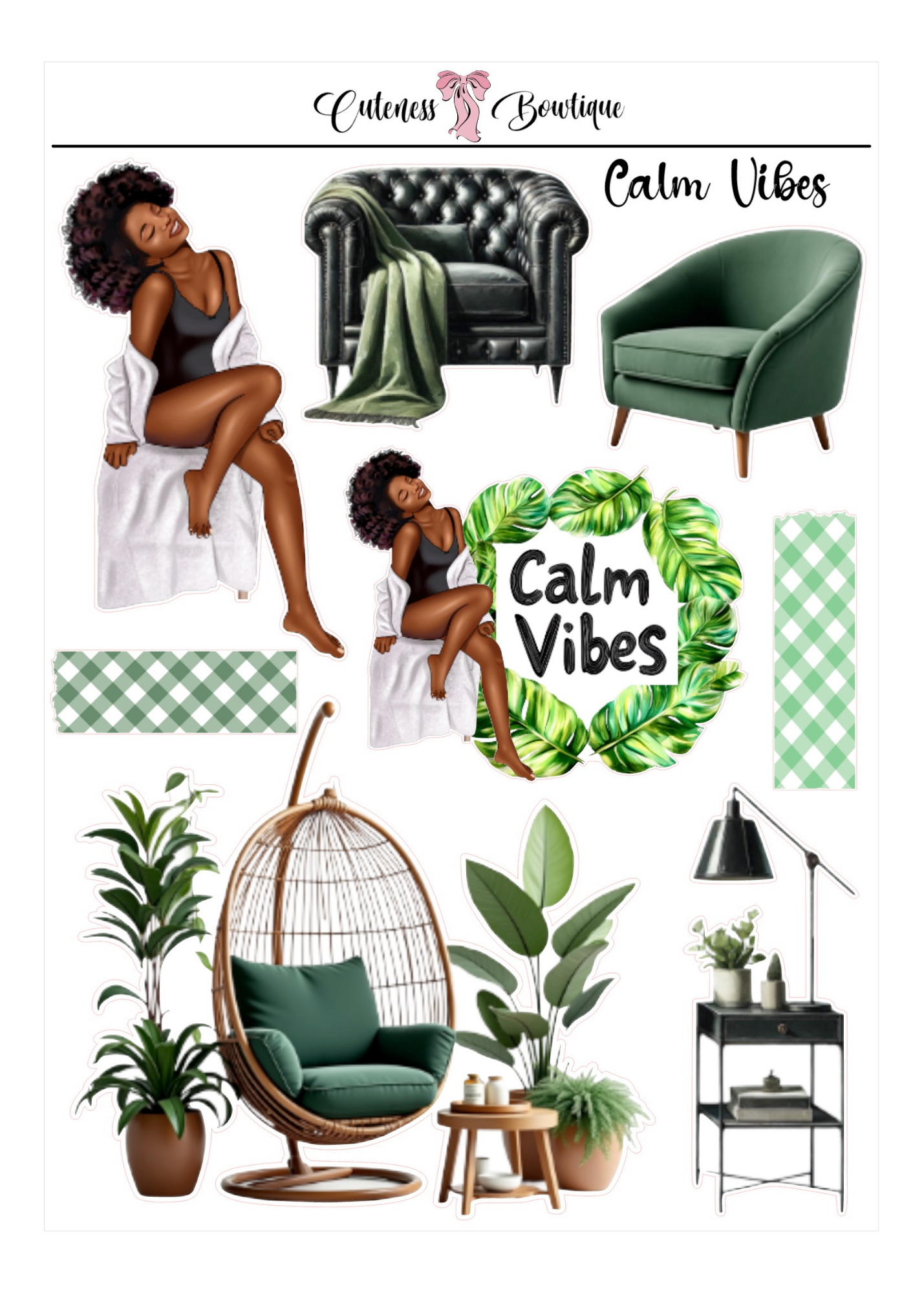 Calm Vibes | Planner Deco Stickers