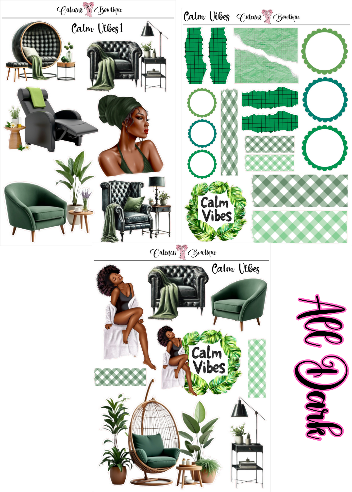 Calm Vibes | Planner Deco Stickers