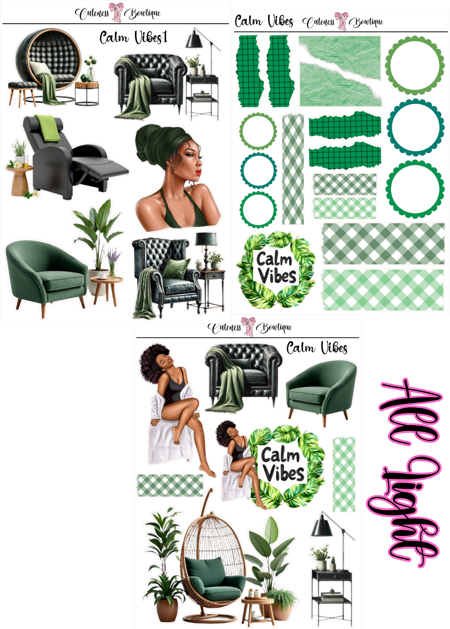 Calm Vibes | Planner Deco Stickers