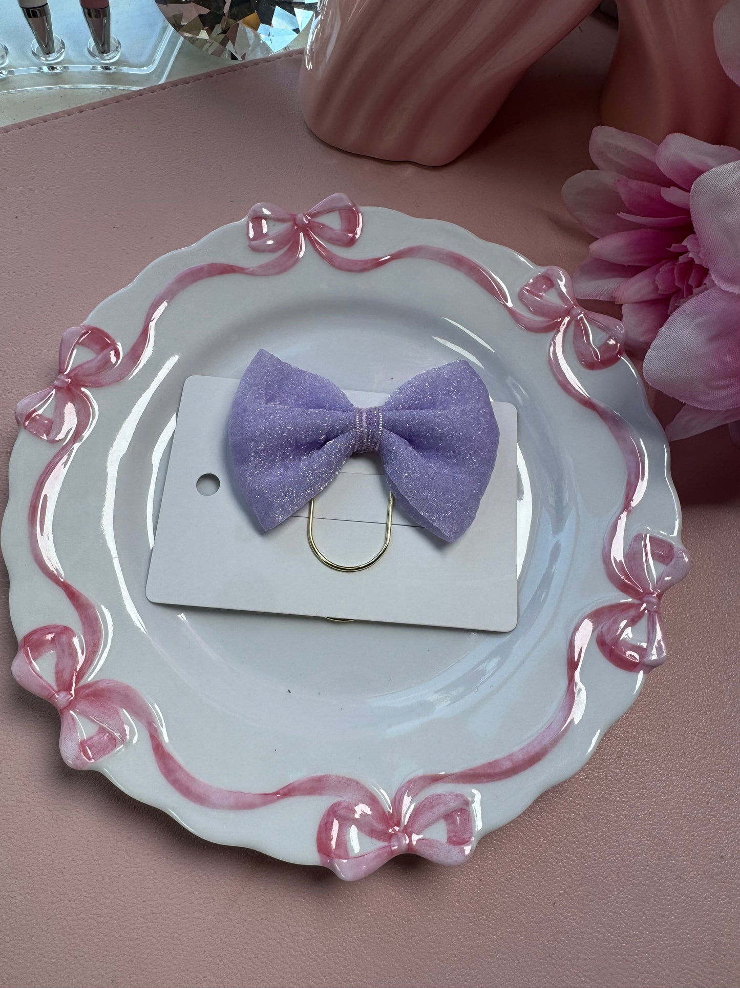 Elegant Pastel Bow Planner Clips