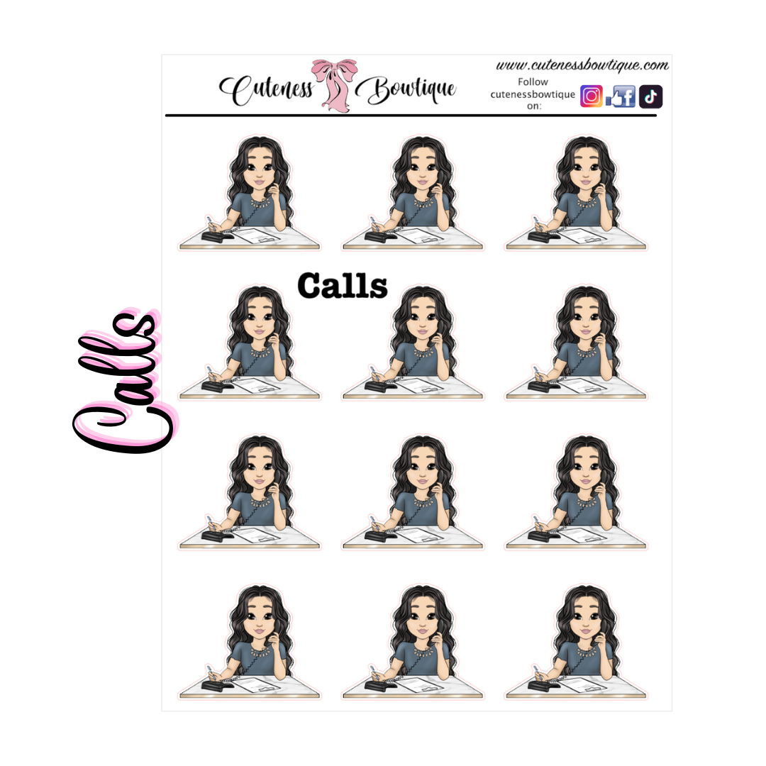 Sticker Sheet Line Icon The Cutie Line Icon Sticker Sheet | Cuteness Planner Stickers for Agen ...