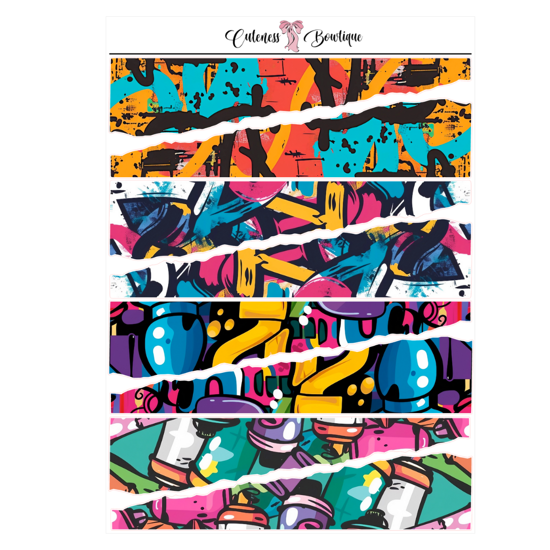 The Deco Elements Collection Sticker Sheet | Cuteness Planner Stickers for Agendas, Planners, Notebooks, Dividers | CLASSIC CUTENESS 90's Edition DECORATIVE ELEMENTS