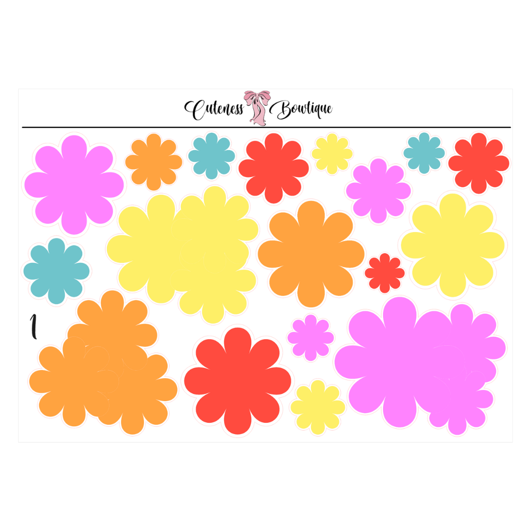 The Deco Elements Collection Sticker Sheet | Cuteness Planner Stickers for Agendas, Planners, Notebooks, Dividers | CLASSIC CUTENESS 90's Edition DECORATIVE ELEMENTS